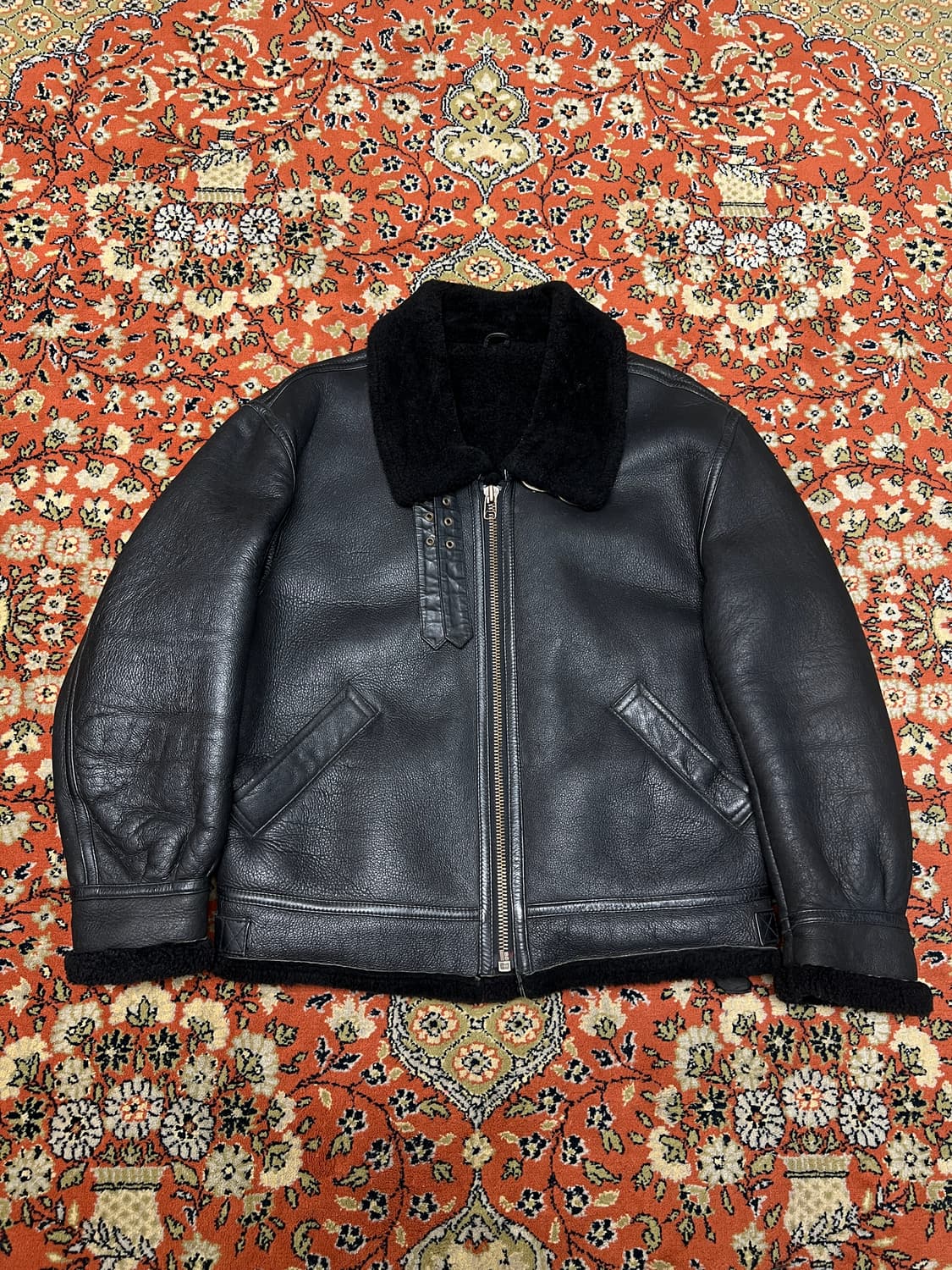 블랙 램스킨 B3 쉐어링 무스탕 L 상품이미지1