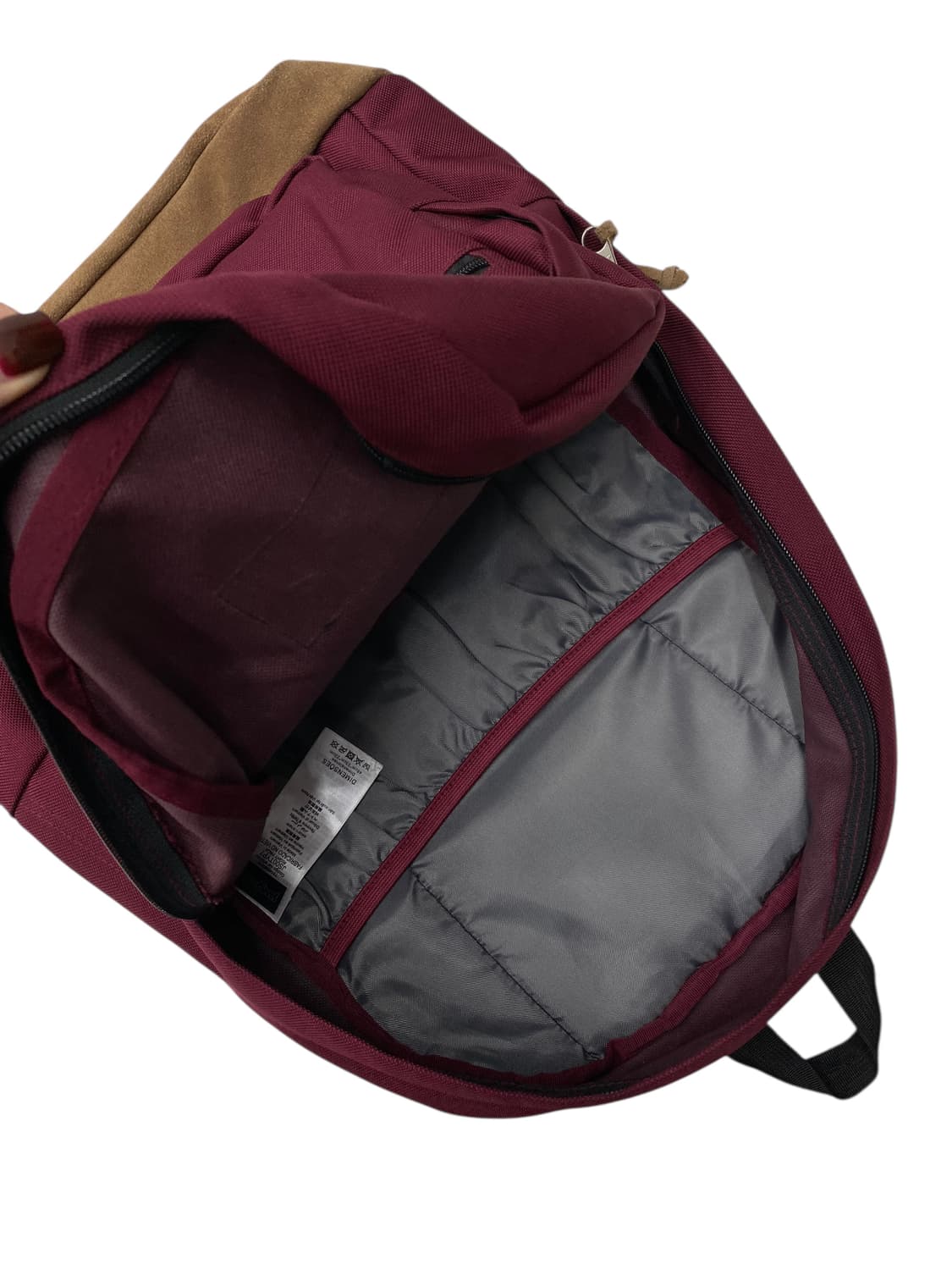 잔스포츠 버건디 스웨이드 백팩 상품이미지3