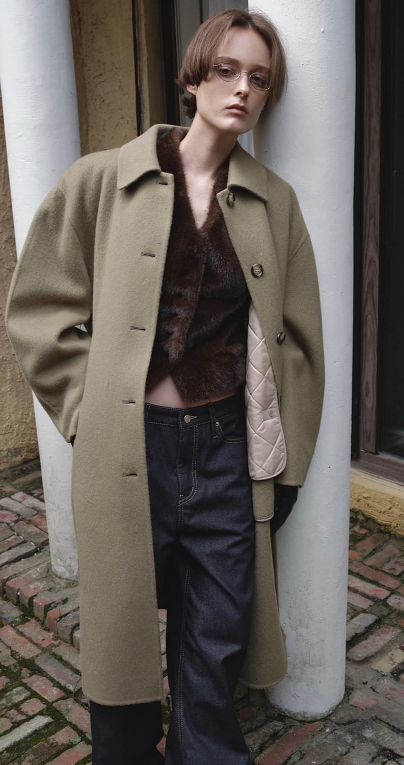 오버듀플레어 QUILTED LINING HANDMADE ALPACA CO 상품이미지2