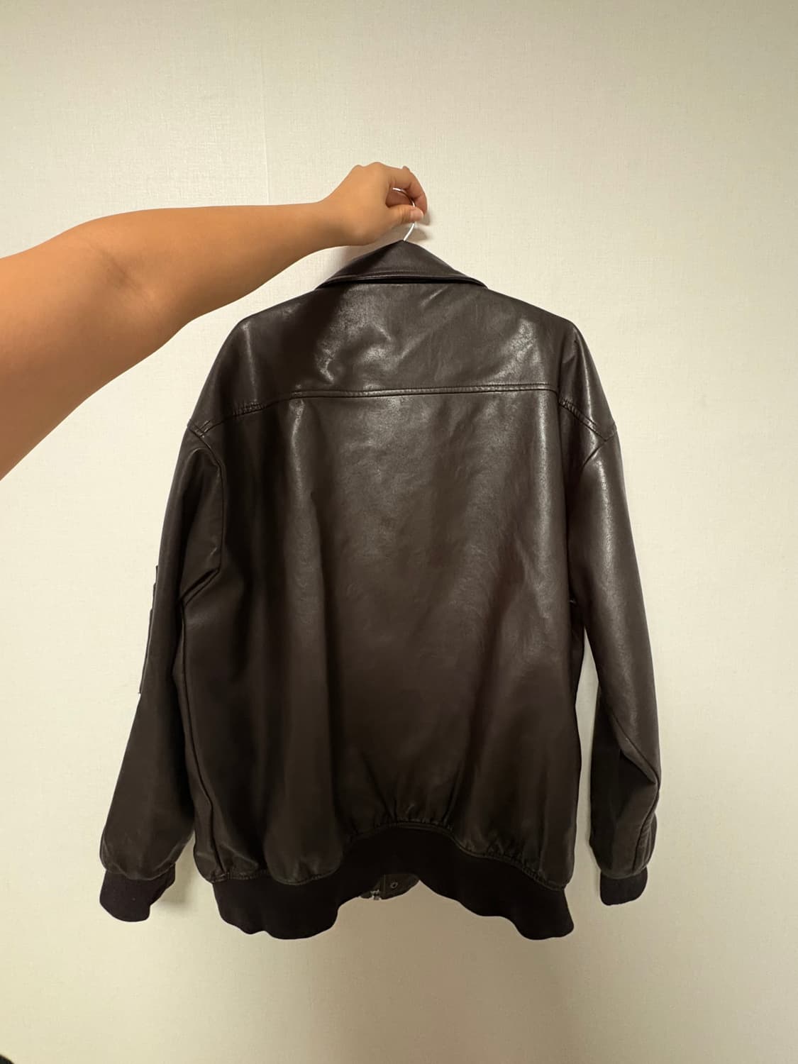 블루종 레더자켓 브라운 상품이미지2