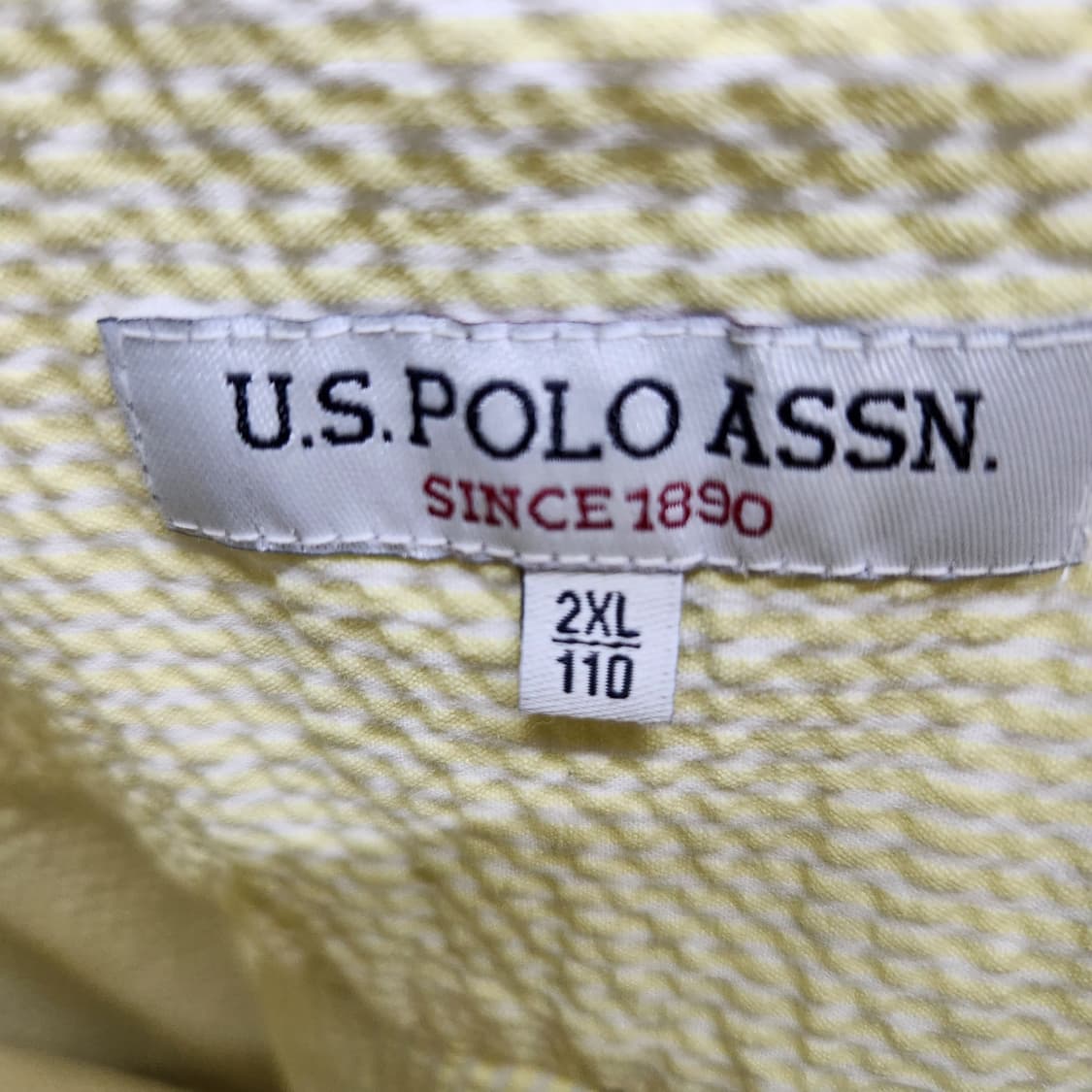 U.S폴로 로고 시어서커 반팔셔츠 110(XL) 상품이미지5