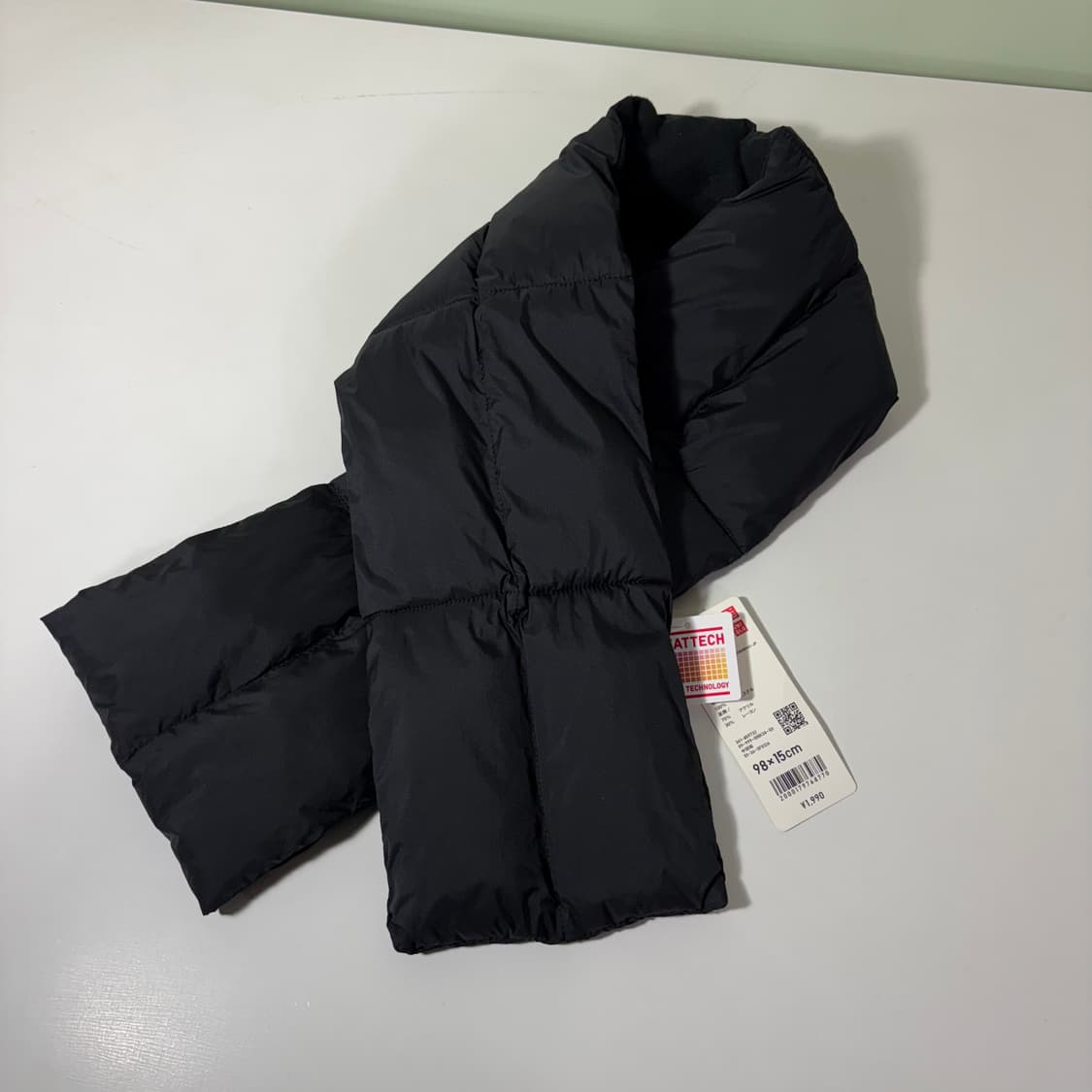 택달린새것 유니클로 제팬 블랙 히트택 패딩머플러 상품이미지1