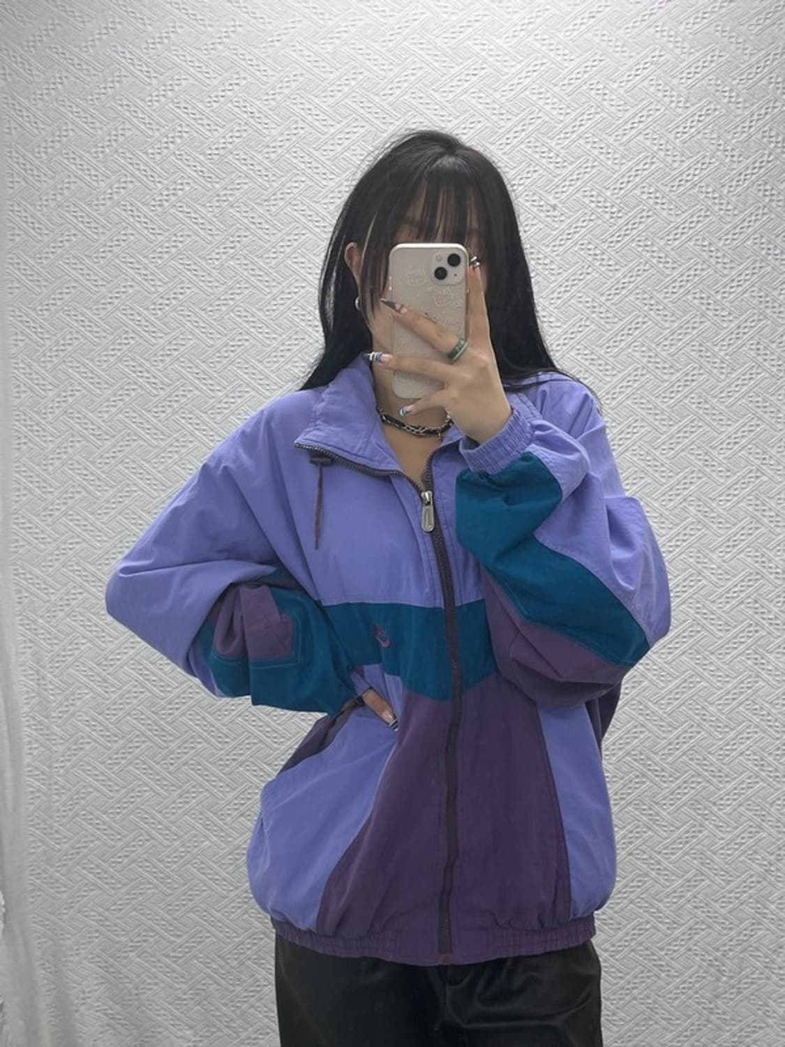 나이키 올드스쿨 레트로 배색 바람막이 자켓 XL C07702 상품이미지1