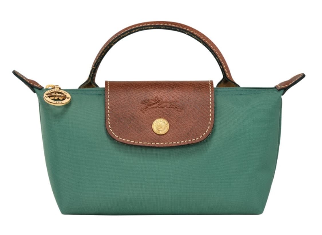 롱샴 르 플리아쥬 미니 핸들 파우치 그린 상품이미지1