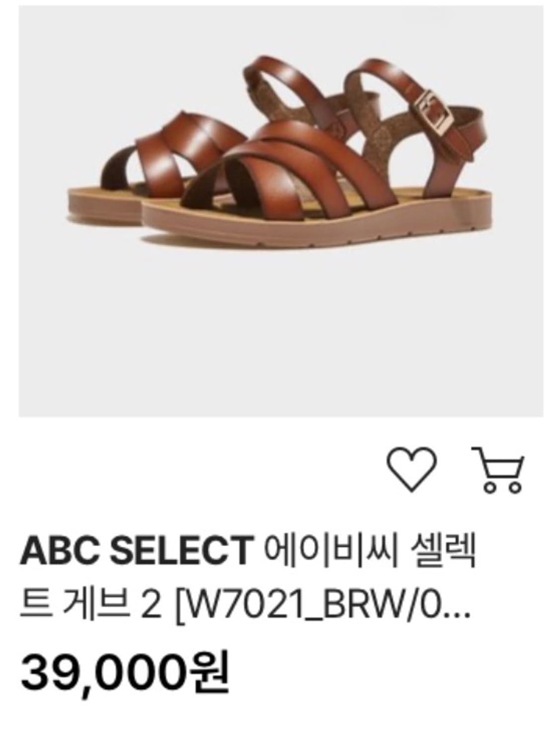 ABC셀렉트 게브2 샌들 브라운 235mm 상품이미지1