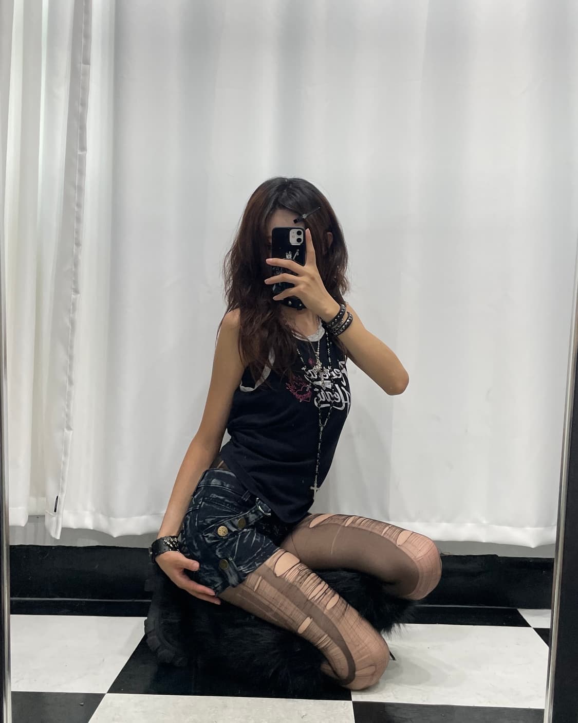 🎸블랙 프린팅 슬리브리스🎸 상품이미지2