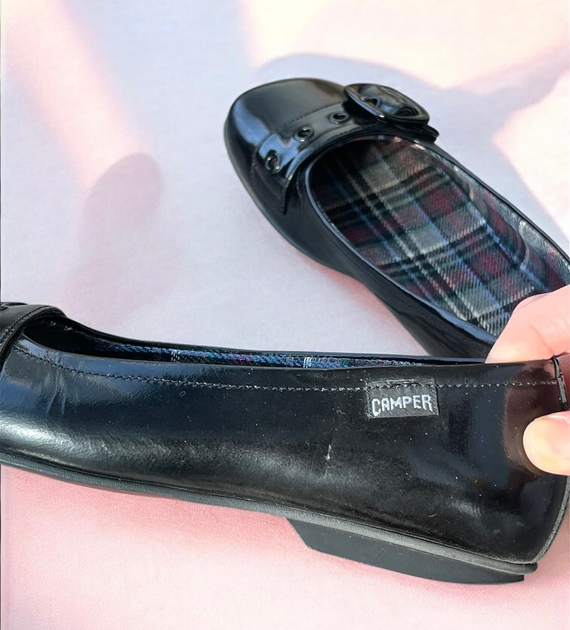 빈티지 캠퍼 벨트장식 에나멜 플랫슈즈 상품이미지6