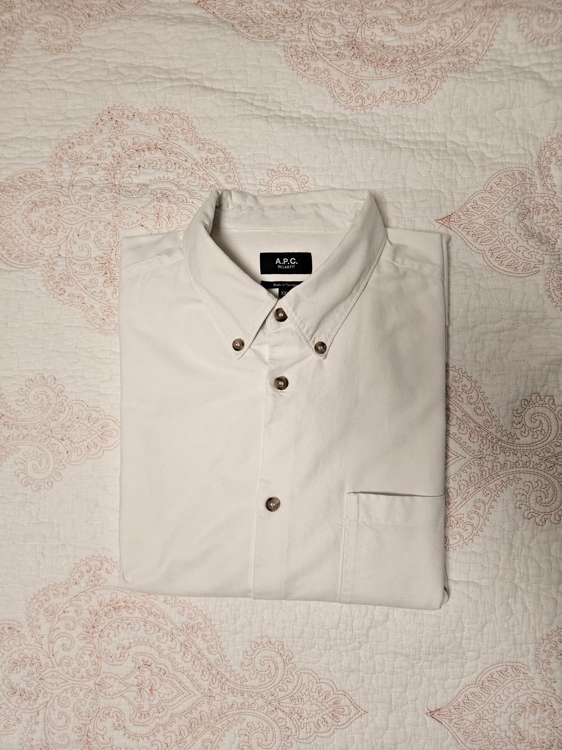 APC(아페쎄) 로고 화이트 셔츠 XXL 사이즈 판매합니다(최종가) 상품이미지1