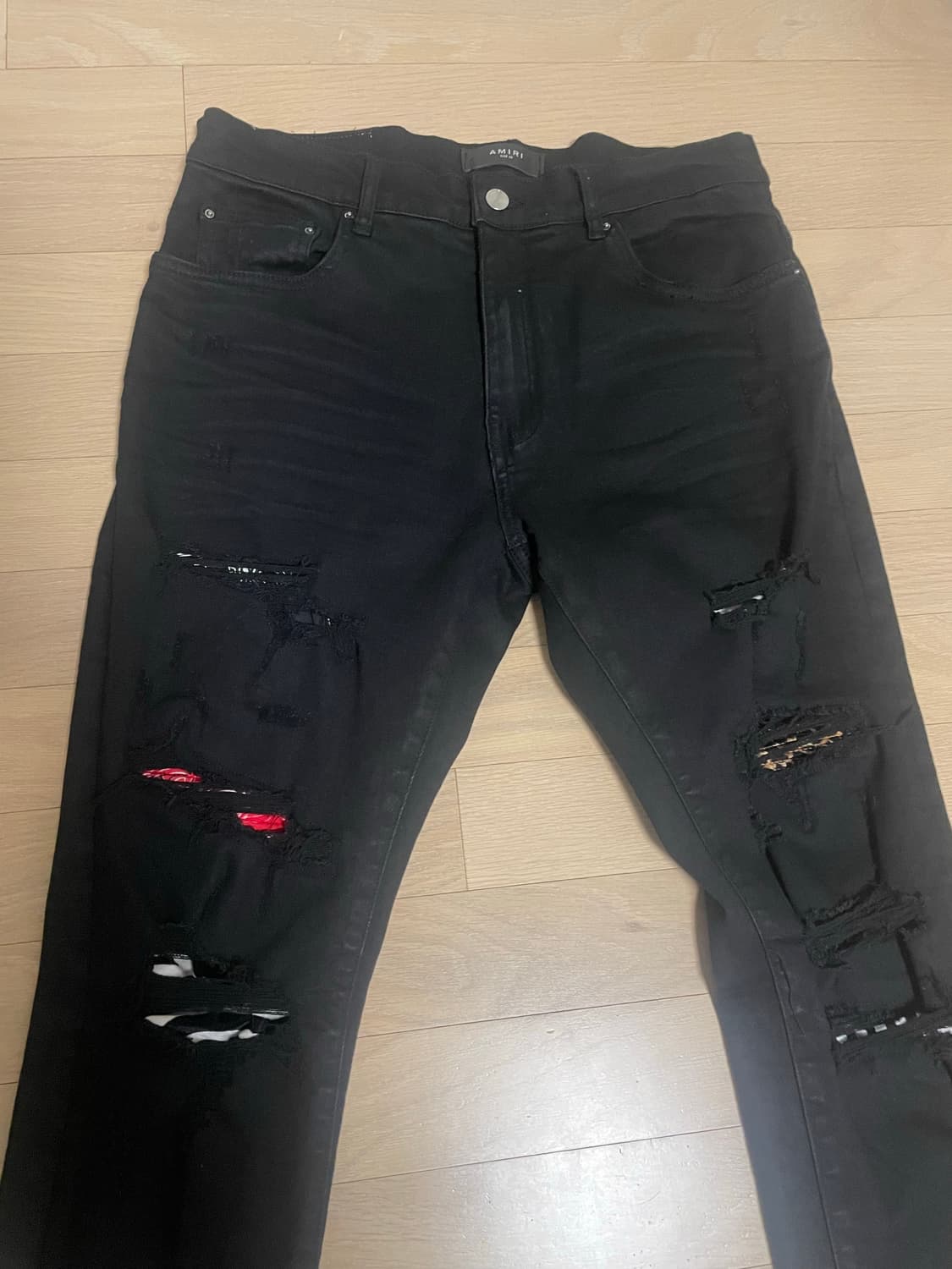 (급처) 아미리 데미지 디스트로이드 데님팬츠 청바지 상품이미지1