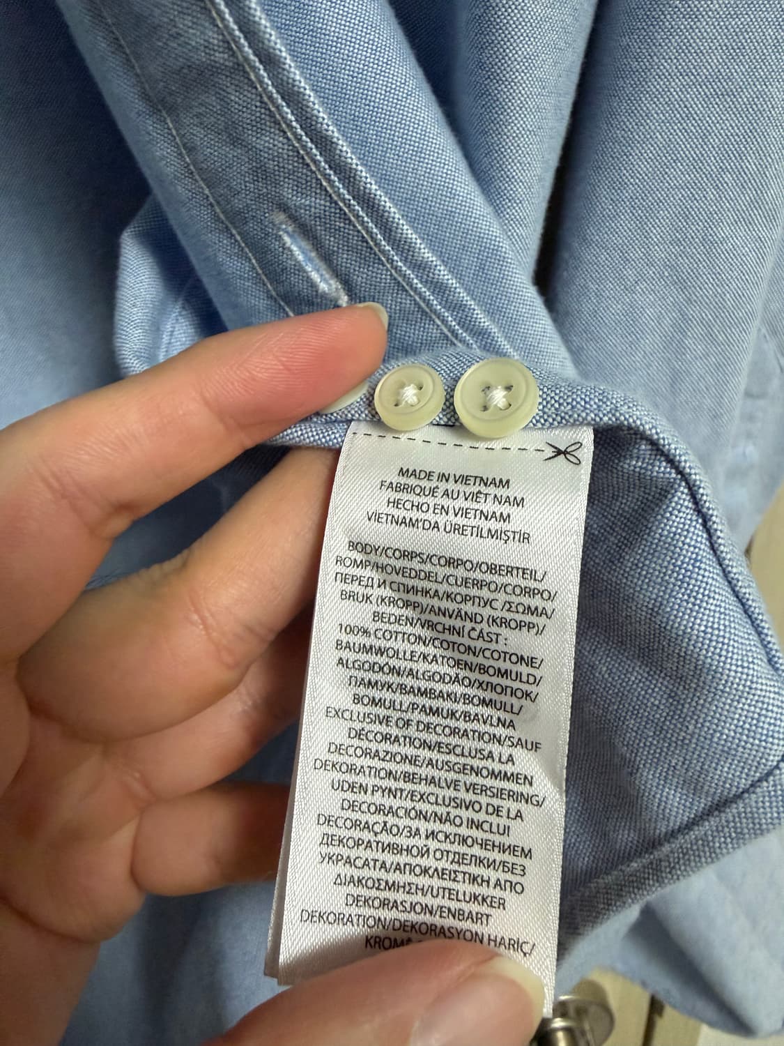 폴로 클래식핏 옥스포드셔츠 블루 M 상품이미지4