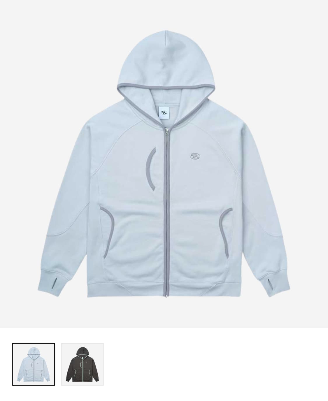 Sansan Gear Hoodie Zip-Up Grey - 24SS 상품이미지1