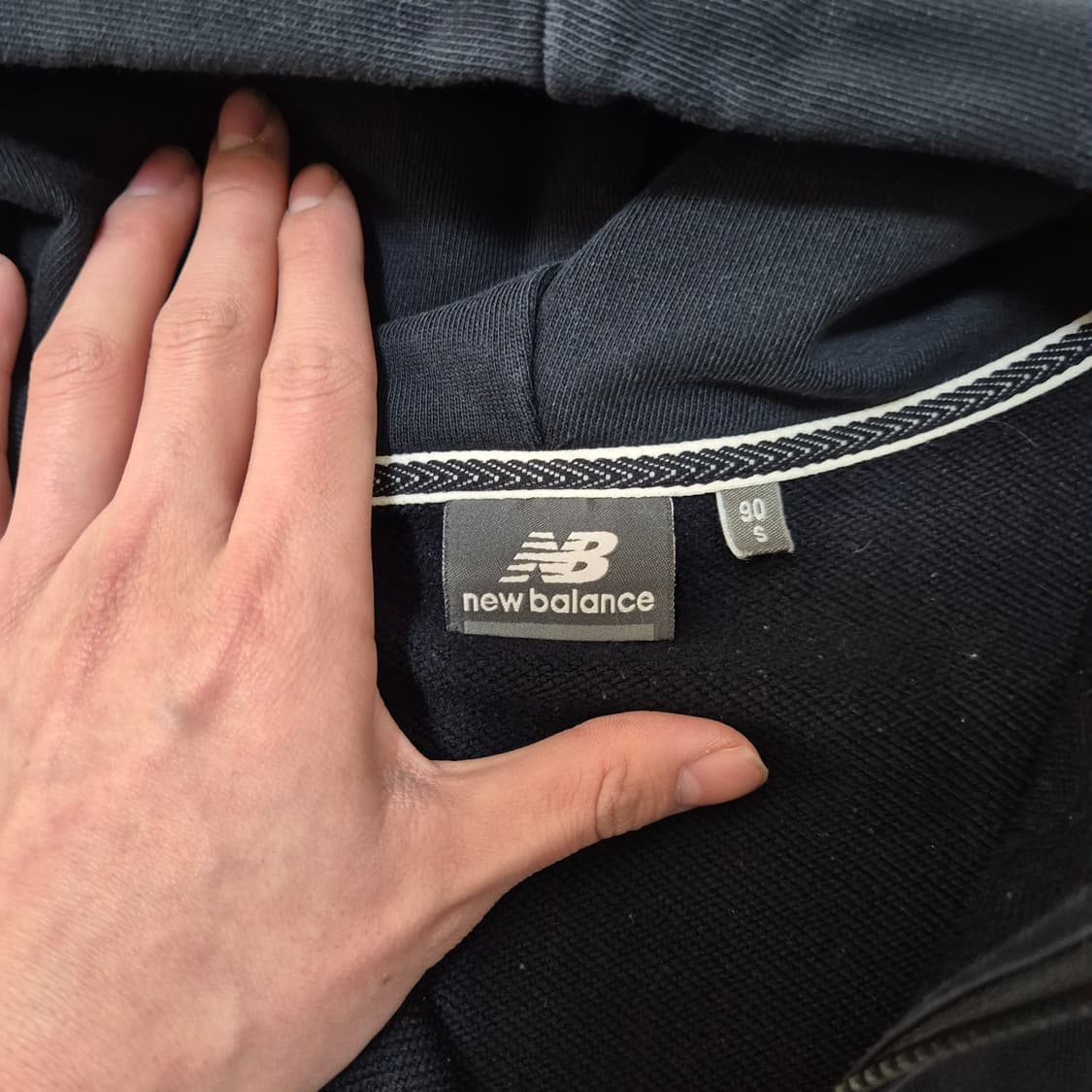 뉴발란스 빅로고 반집업 아노락 후드티 S(90) 상품이미지6