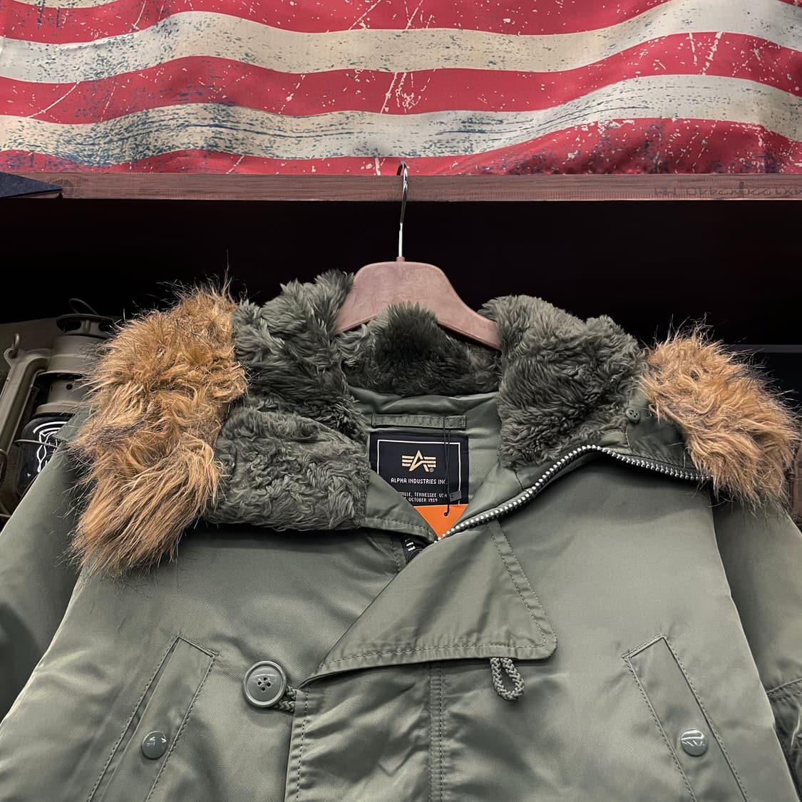 알파 인더스트리 N3B 퍼 후드 야상 자켓 밀리터리 오리지널 상품이미지3