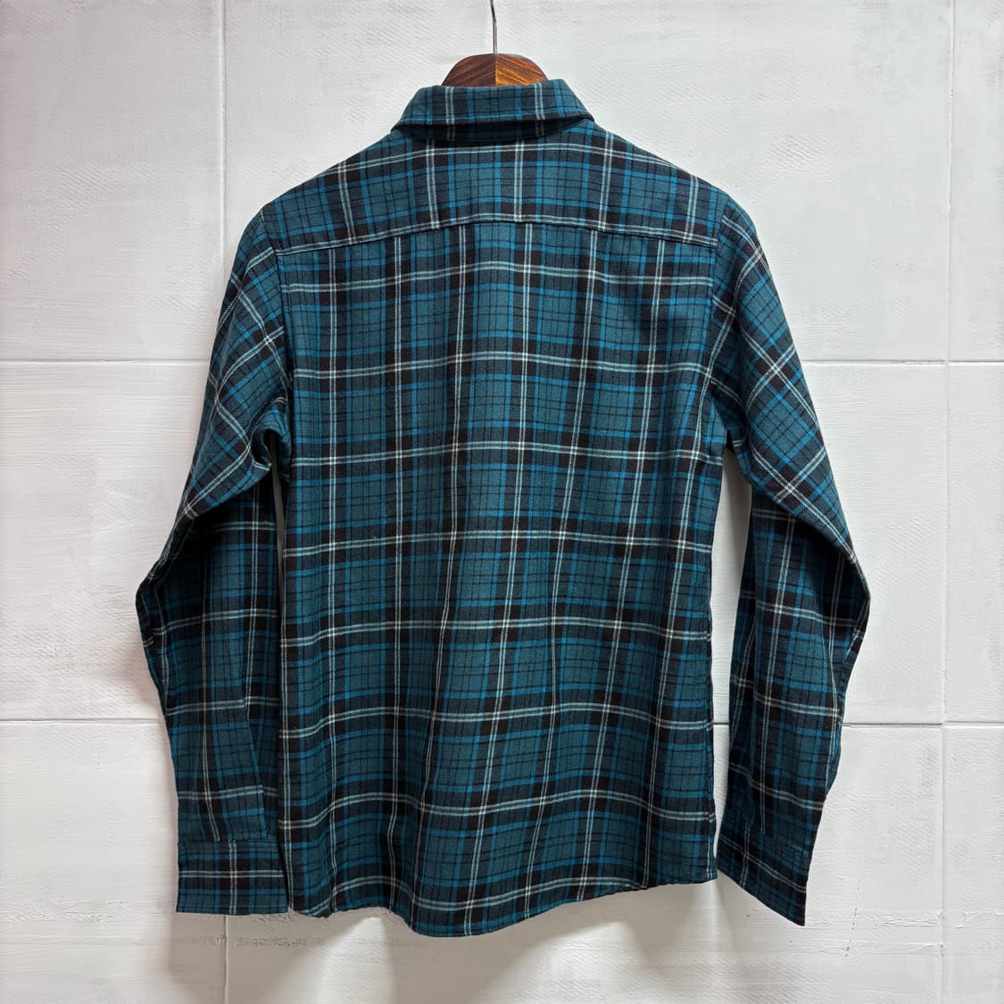 몽벨 montbell 체크 울 남방 셔츠 M 상품이미지5