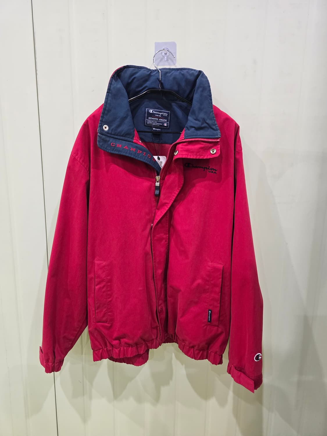 챔피온 레드 바람막이 자켓 95 상품이미지1