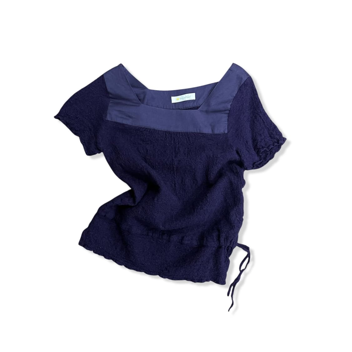 Knit docking purple top 상품이미지1
