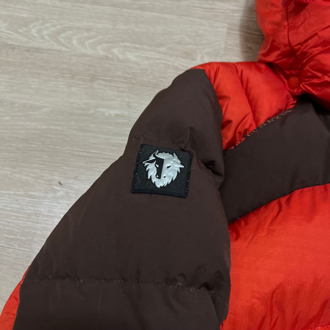 블랙야크 윈드스토퍼 여성 구스다운 후드 푸퍼 패딩 [오렌지] L/100 상품이미지5