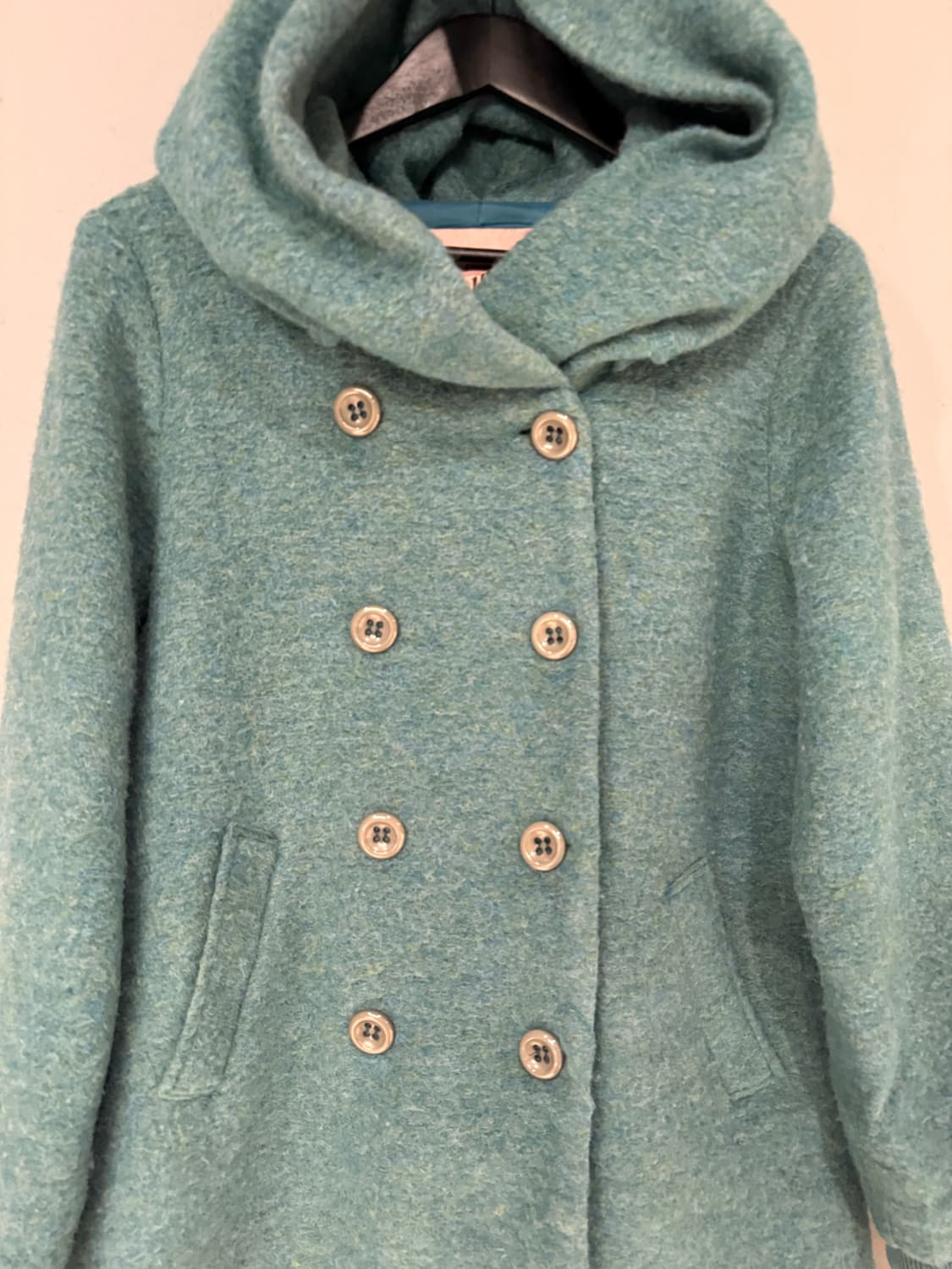 Italy big hood double button point coat 상품이미지5