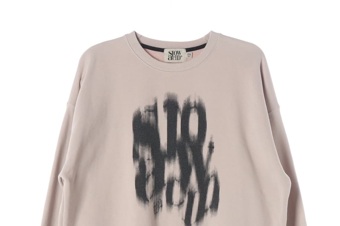 슬로우애시드 블러리 로고 그래픽 맨투맨 M 상품이미지3