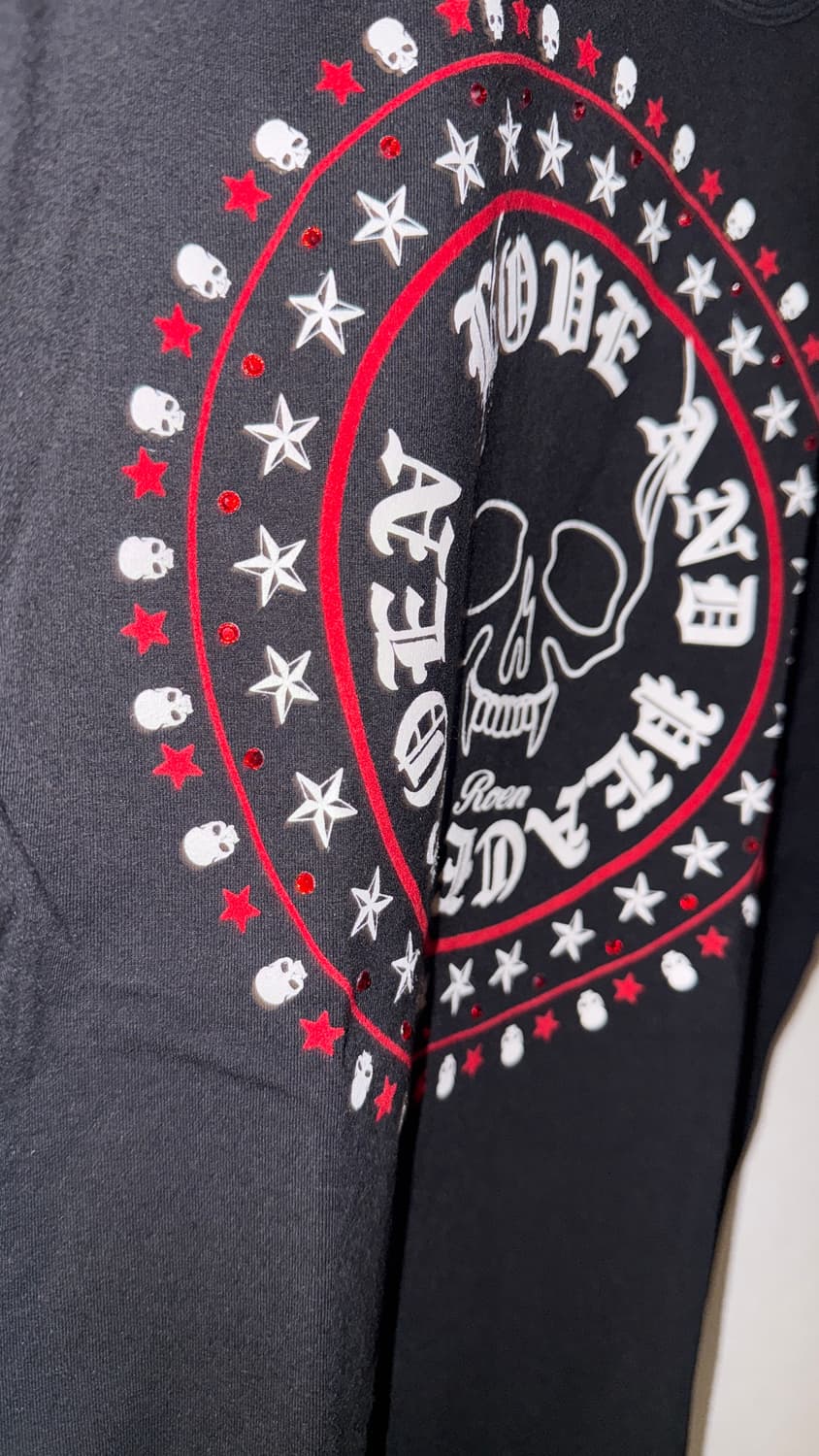 Roen Skull Beaded Graphic T-Shirt Black 상품이미지7