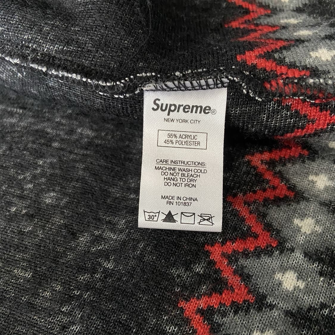 슈프림 드라마 마스크 플리스 자켓 블랙 상품이미지6