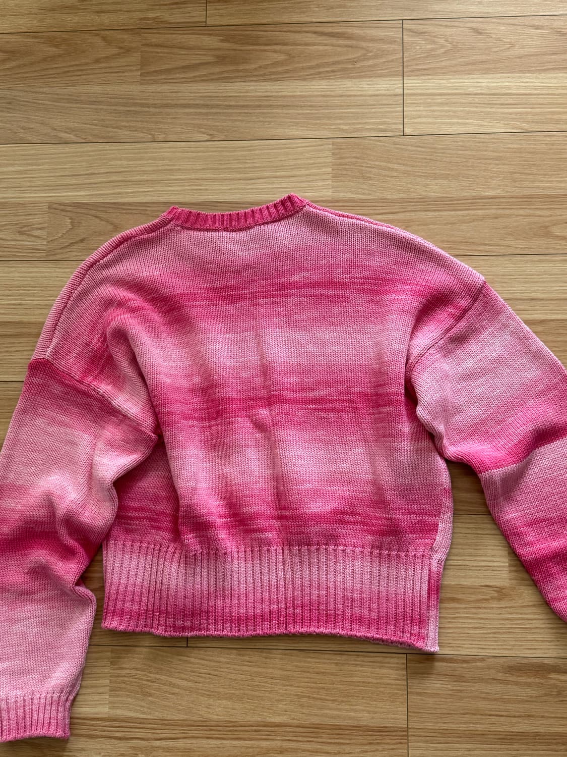 베네통 핑크 코튼니트  상품이미지3