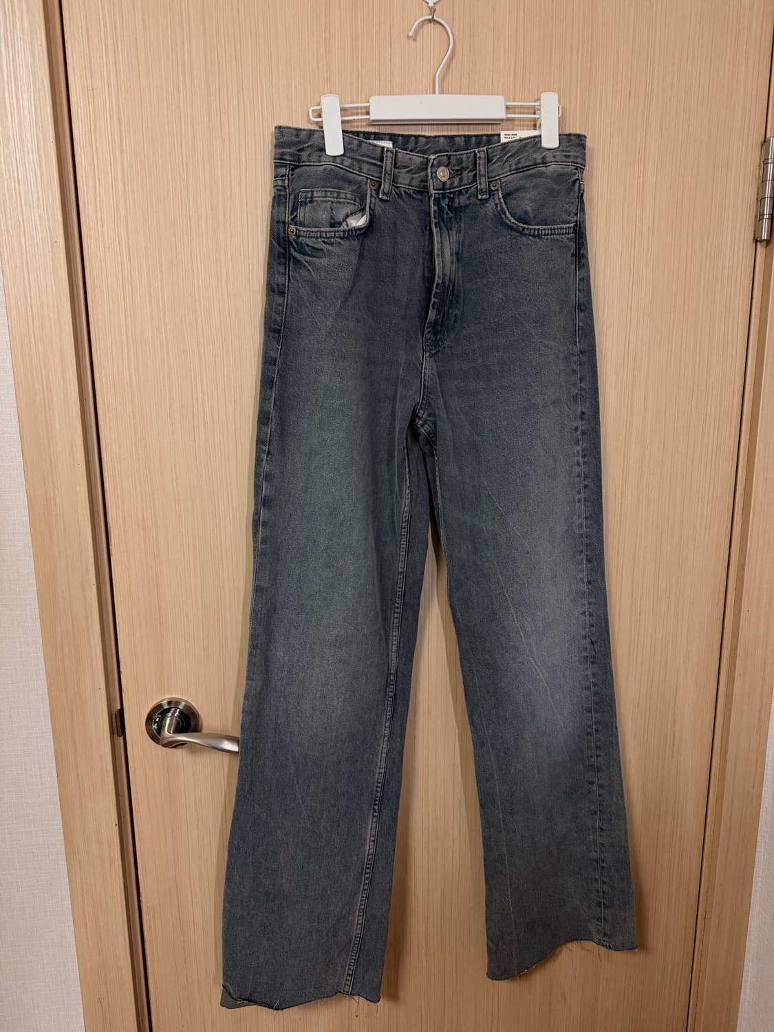 택O,28사이즈) 자라 와이드레그 하이웨이스트 진  스트레이트핏청바지 상품이미지4