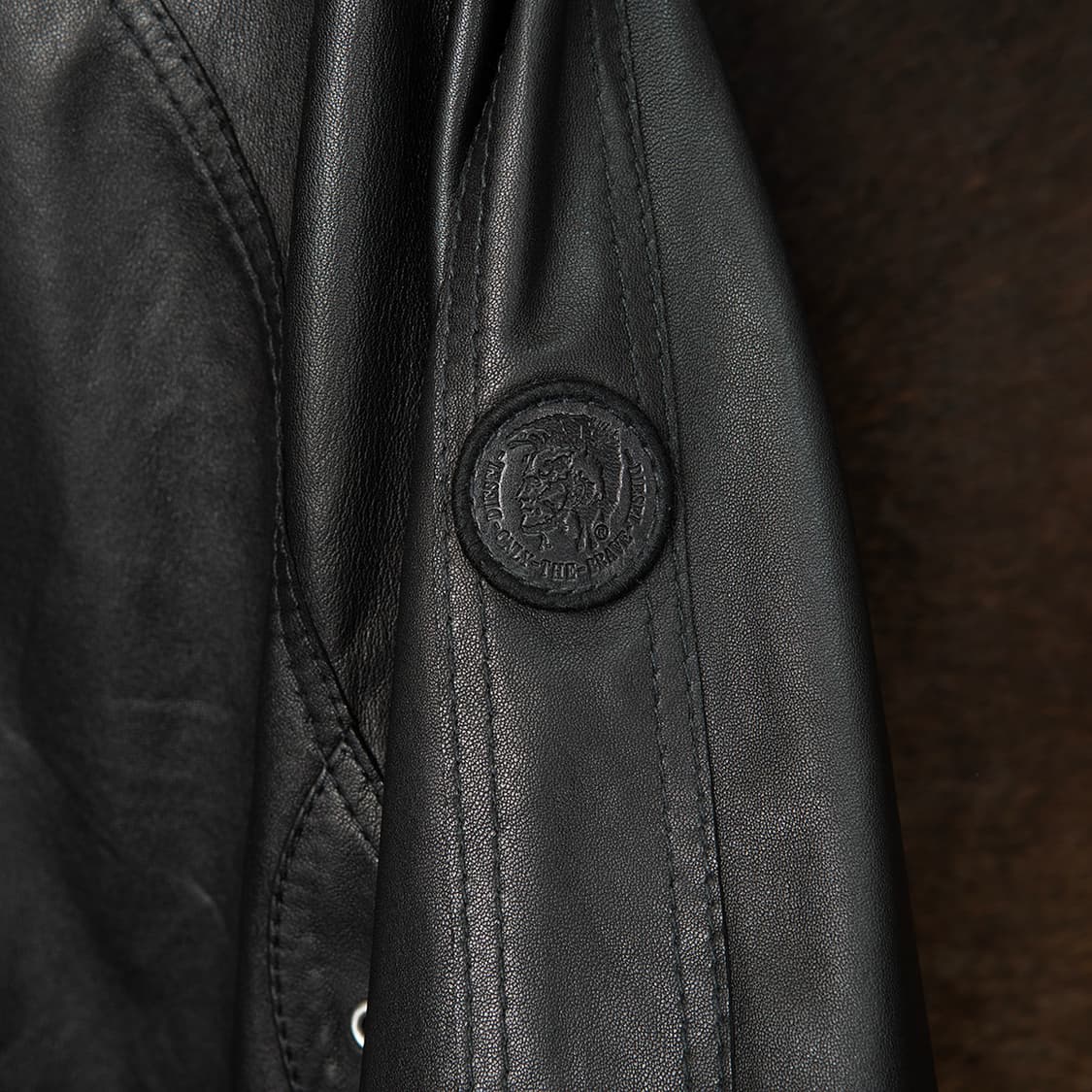 [S] 디젤 램스킨 레더 봄버 자켓 블루종  상품이미지3