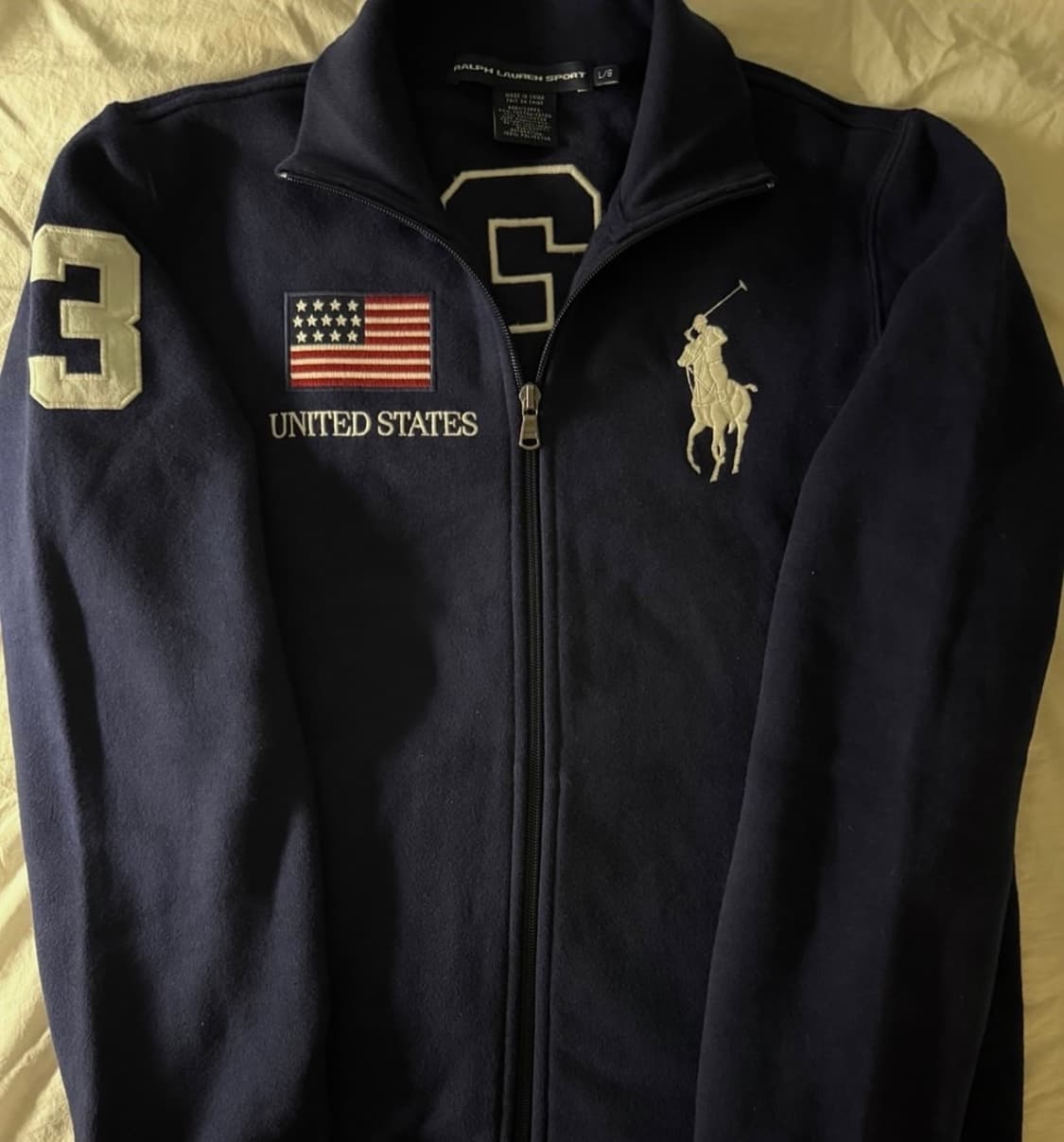 폴로 빅포니 성조기 집업 네이비 m 상품이미지1