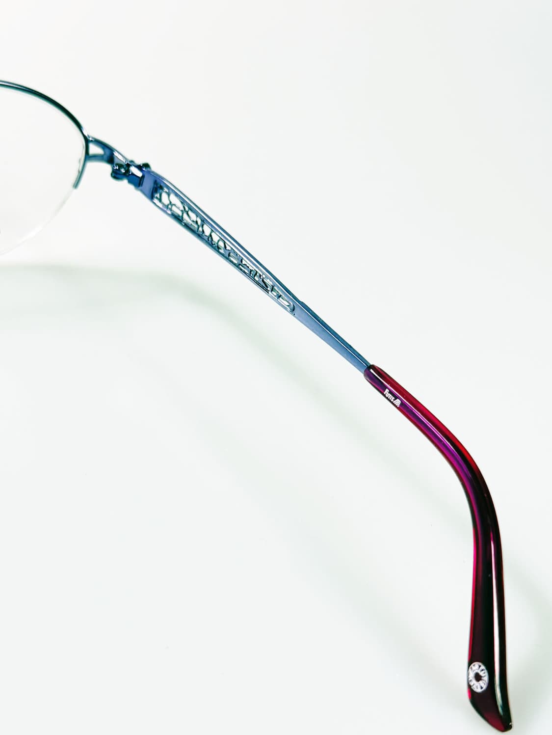 90s FUTIS 바이올렛 오벌 메탈 반무테 빈티지 안경 상품이미지6
