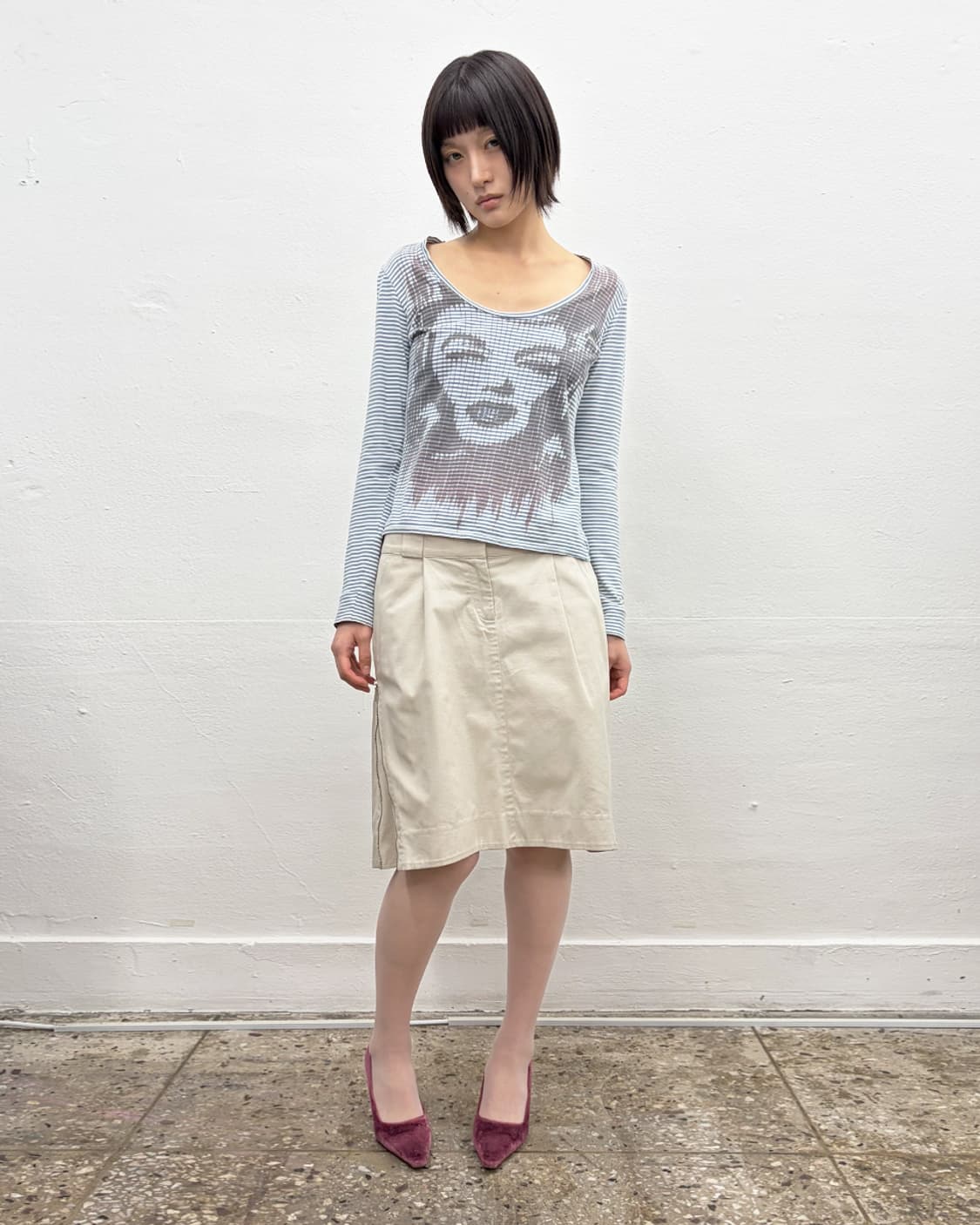 끌로에 by 피비 파일로 마릴린 먼로 그래픽 탑 상품이미지5