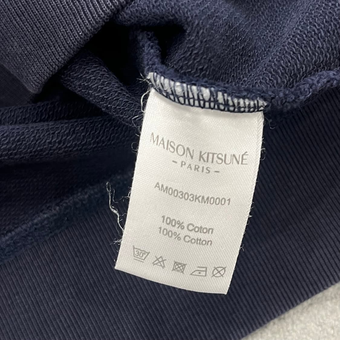2XL 메종키츠네 폭스헤드 네이비 맨투맨 상품이미지6