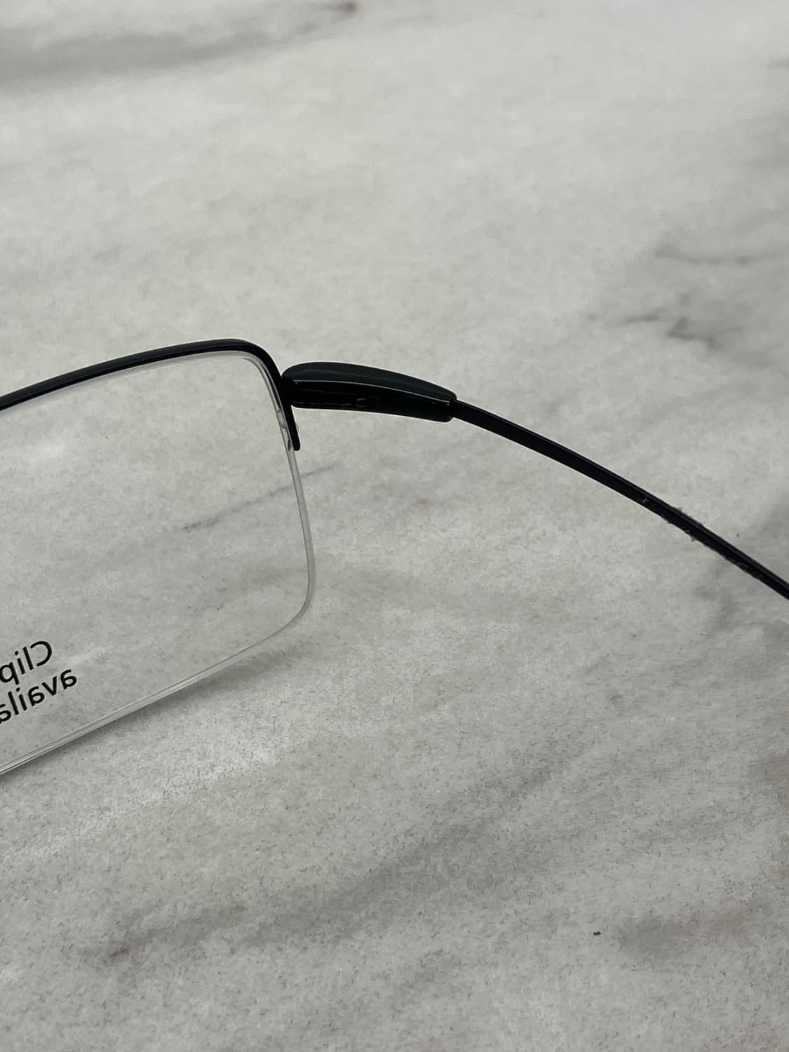 B43 실루엣 Silhouette 초경량 블랙 스퀘어 반무테 안경 상품이미지3