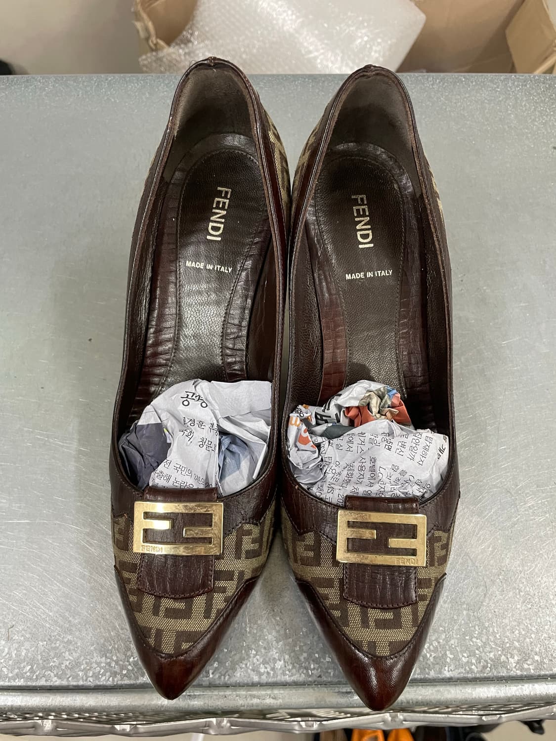 펜디 버클 펌프스 37.5 상품이미지5