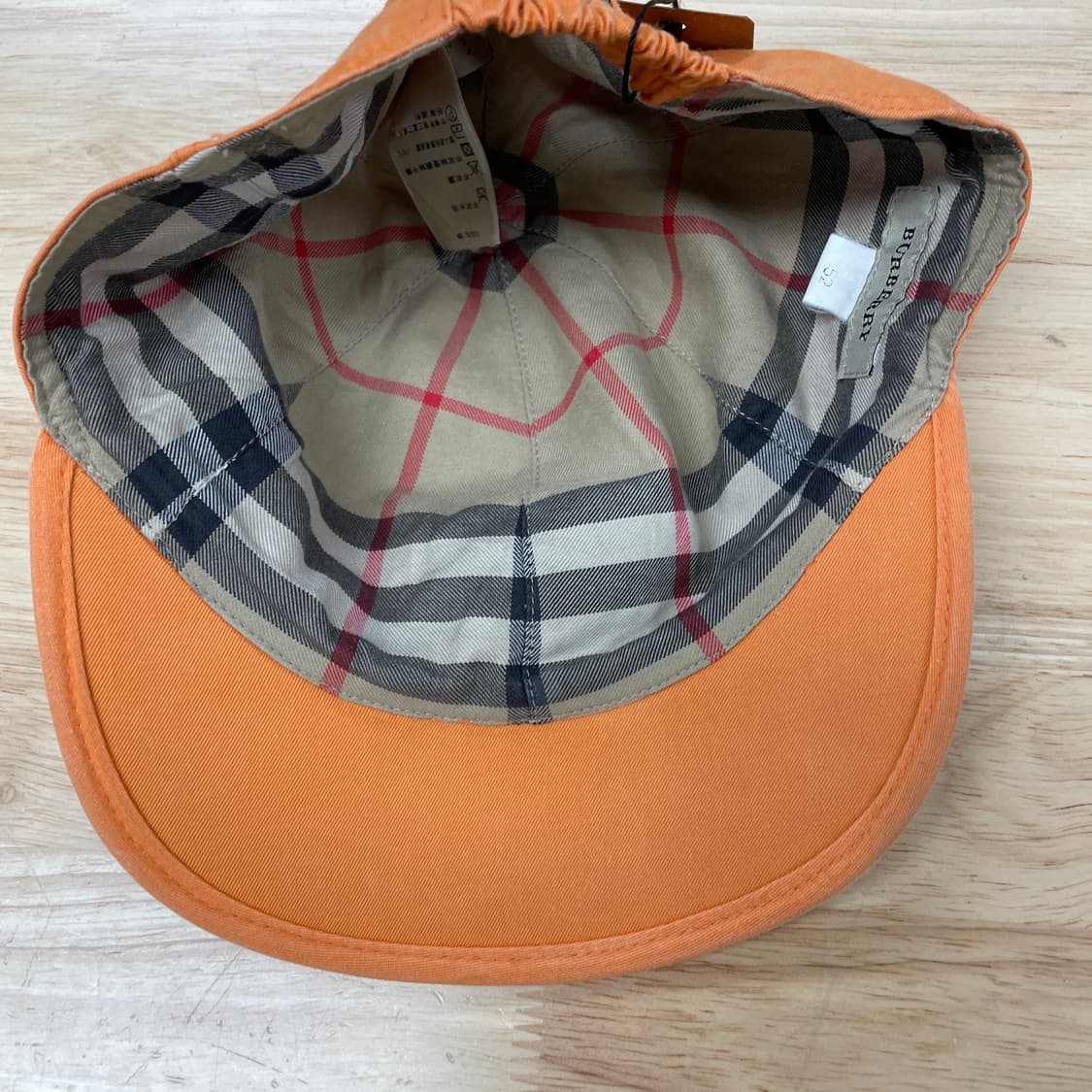 버버리 오렌지 볼캡 52(W) 상품이미지5