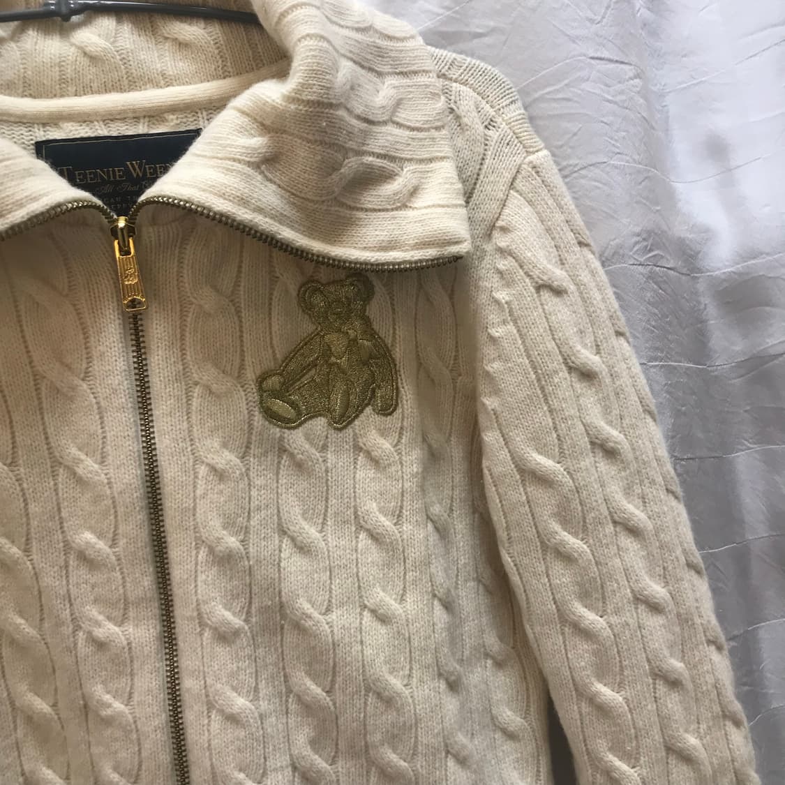 Teenie Weenie 티니위니 라떼갸루 모리걸 꽈배기 니트집업 상품이미지5