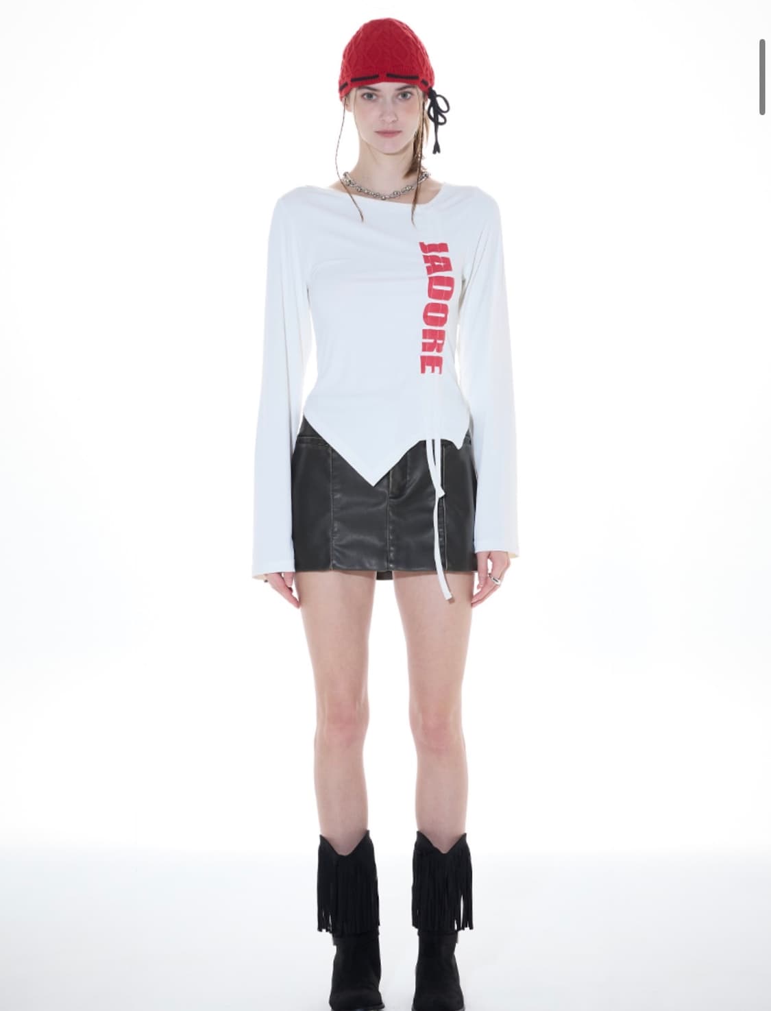 품절제품)L14 SHIRRING T-SHIRT(WHITE) 상품이미지2