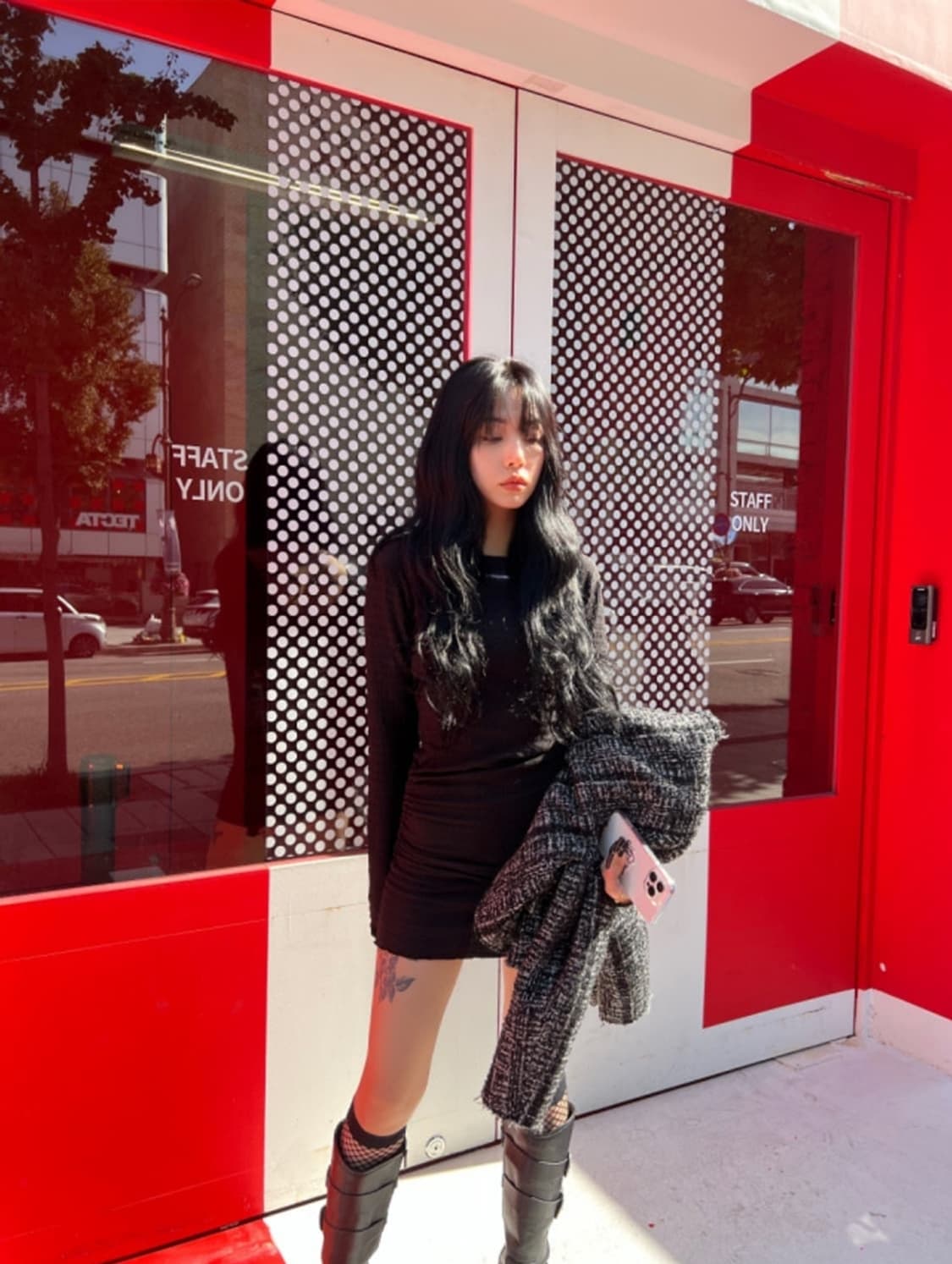 더미스테리어스호텔 언발란스 셔링 원피스 아이보리 상품이미지2