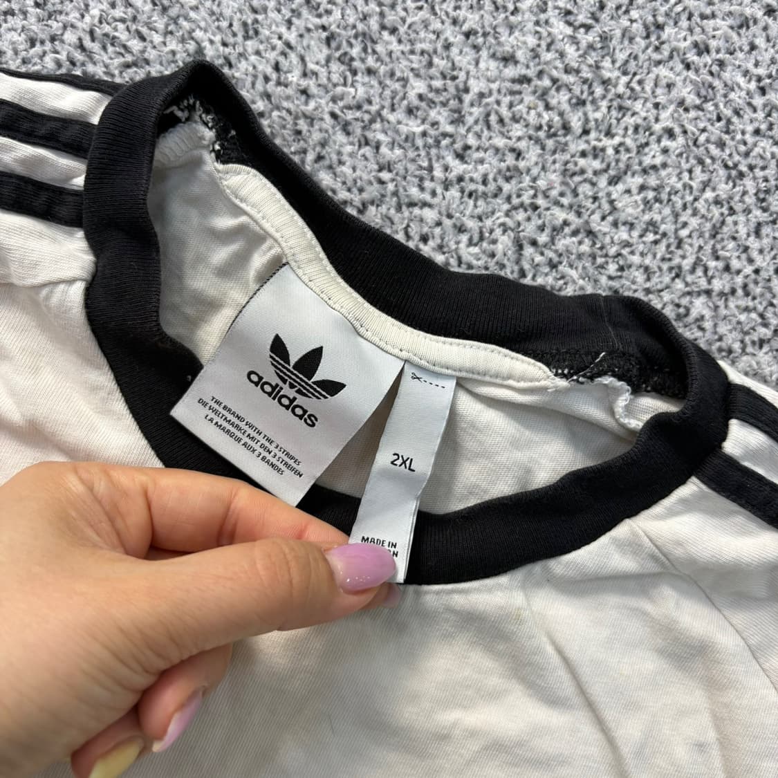 2XL 아디다스 트레포일 삼선 반팔 티셔츠 0520J 상품이미지2