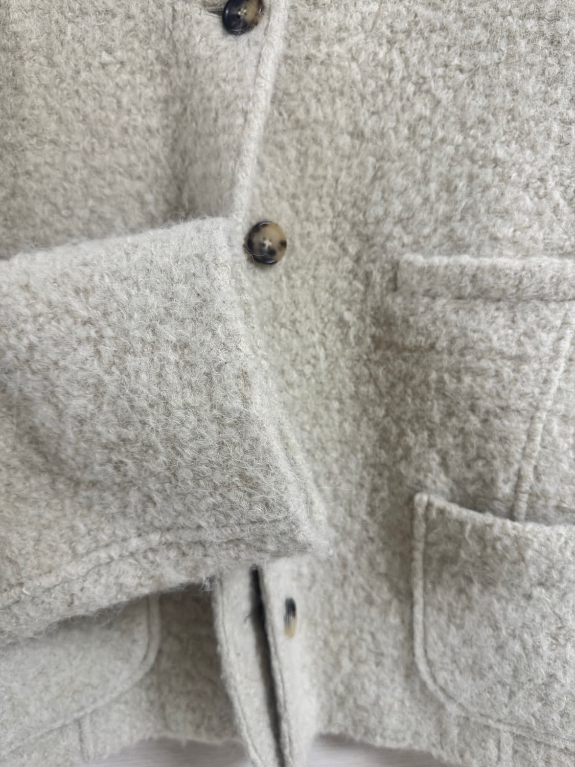 다이애그널 덤블 노카라 자켓 상품이미지7