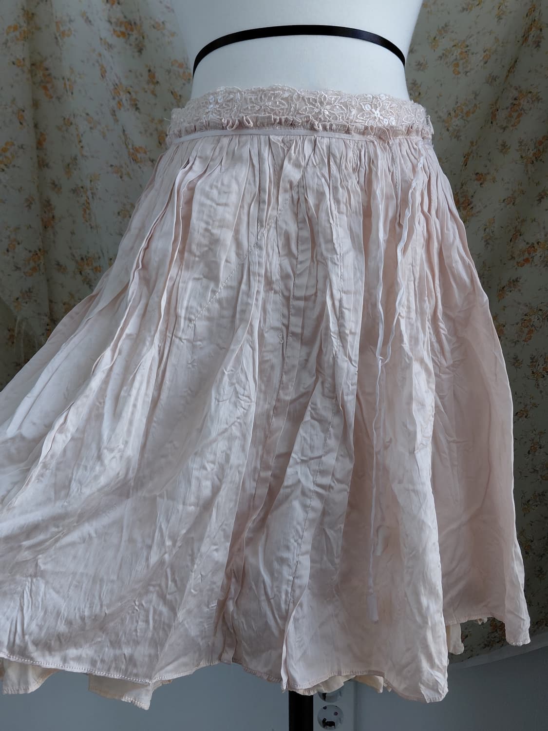 [빈티지] 레이스 핑크 스커트 상품이미지3