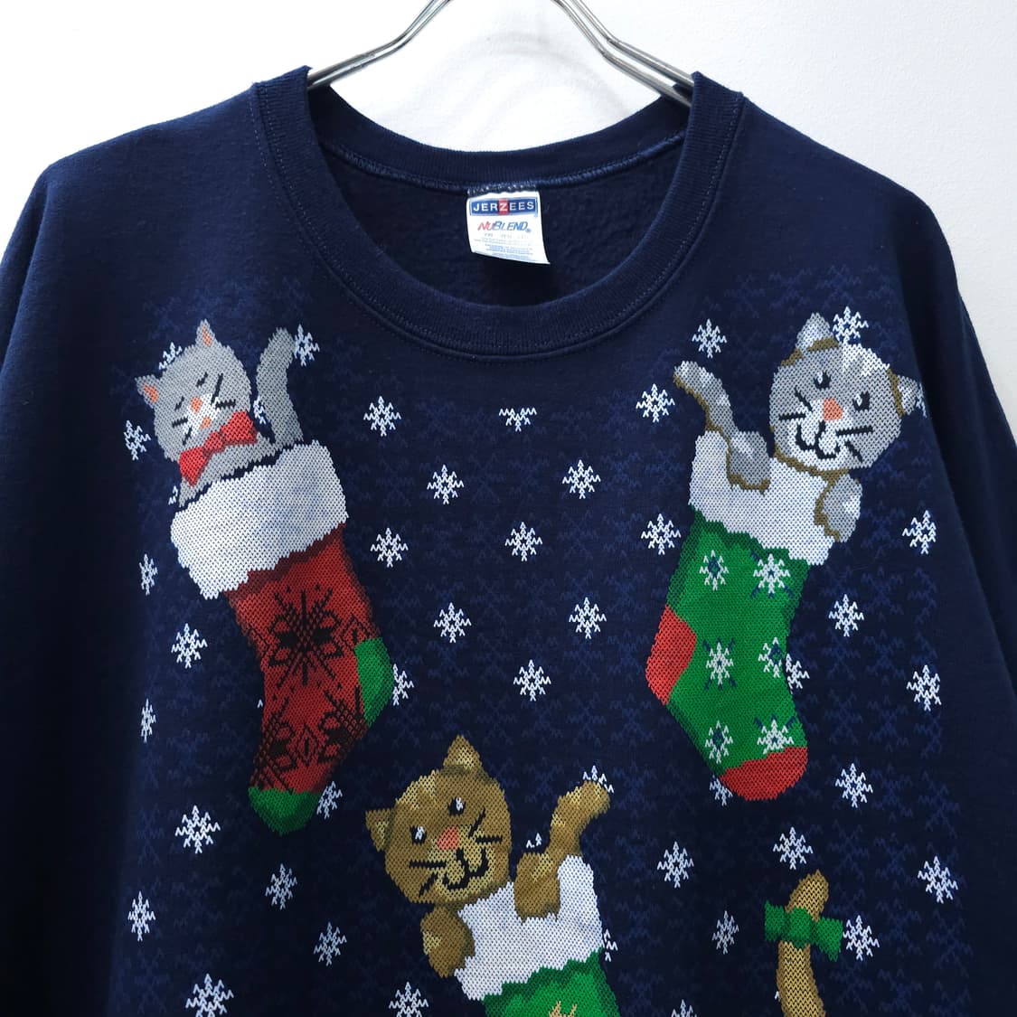 JERZEES 크리스마스 냥이 스웻셔츠 기모 상품이미지2