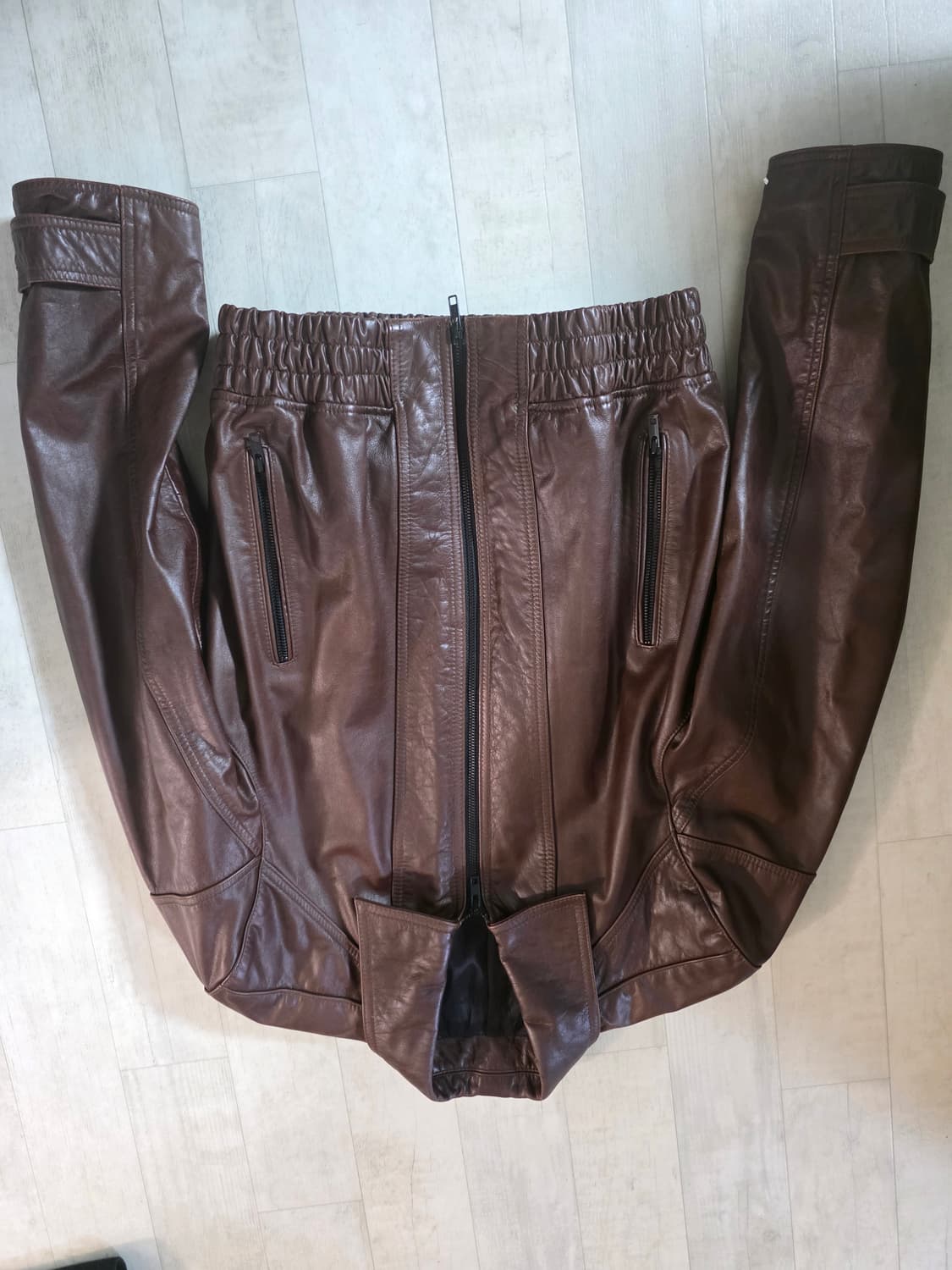 엘무드 블레이즈 카우하이드 레더 자켓 번트브라운 44 상품이미지2