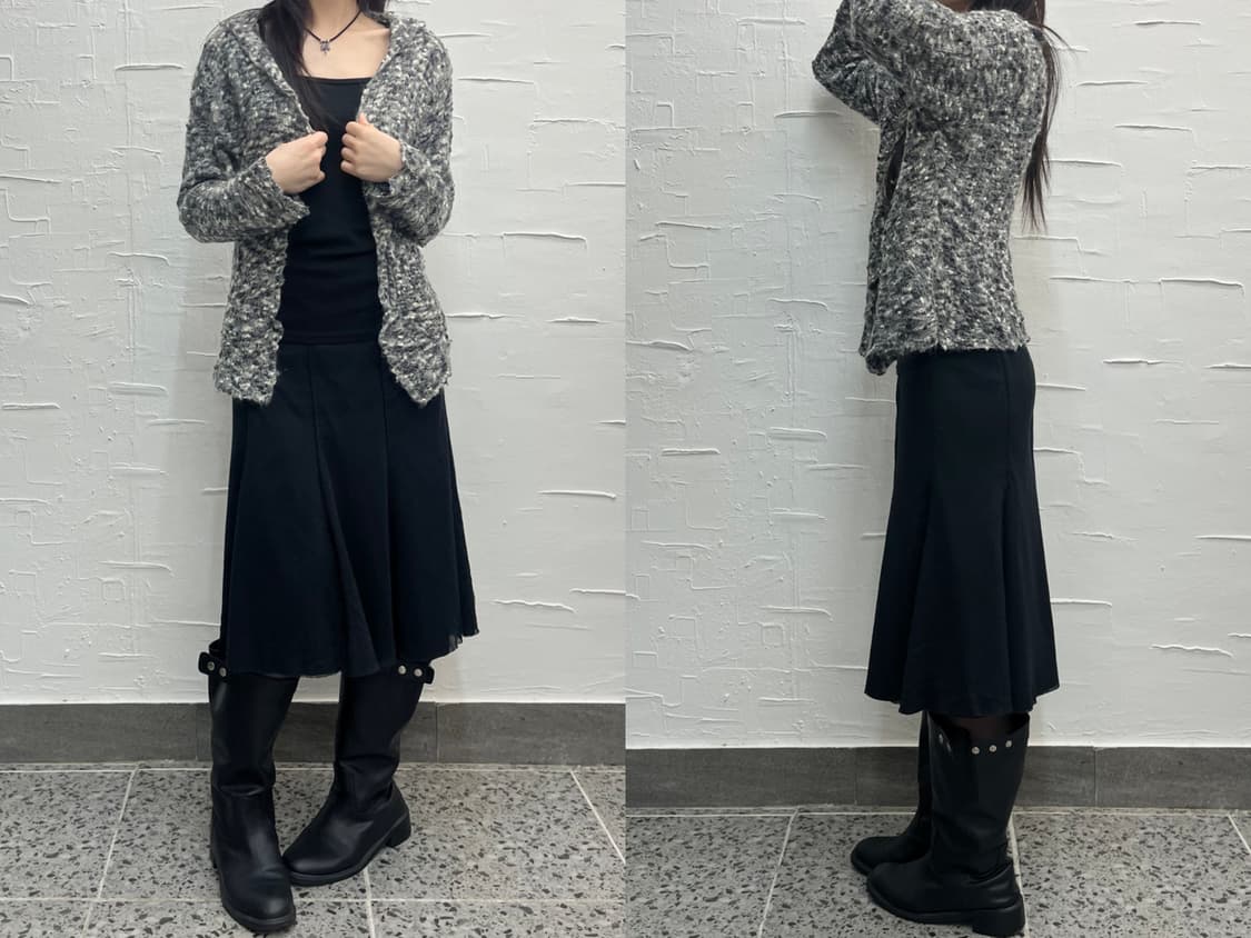 Heathergrey open cardigan 상품이미지3