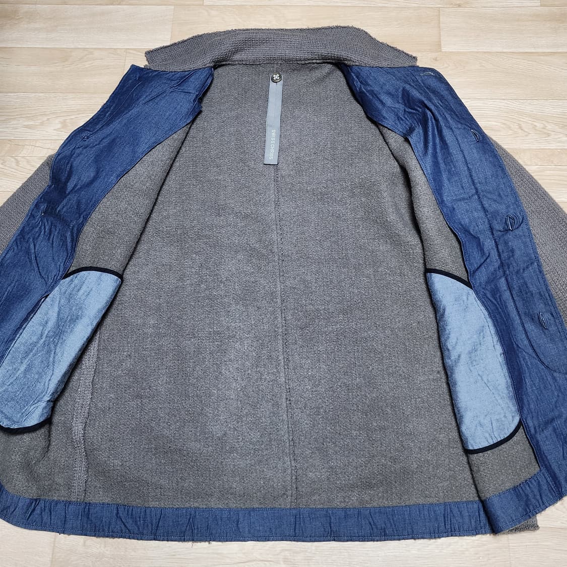 [50] 스위스 크리스 / 니트 코트 베이지 상품이미지7