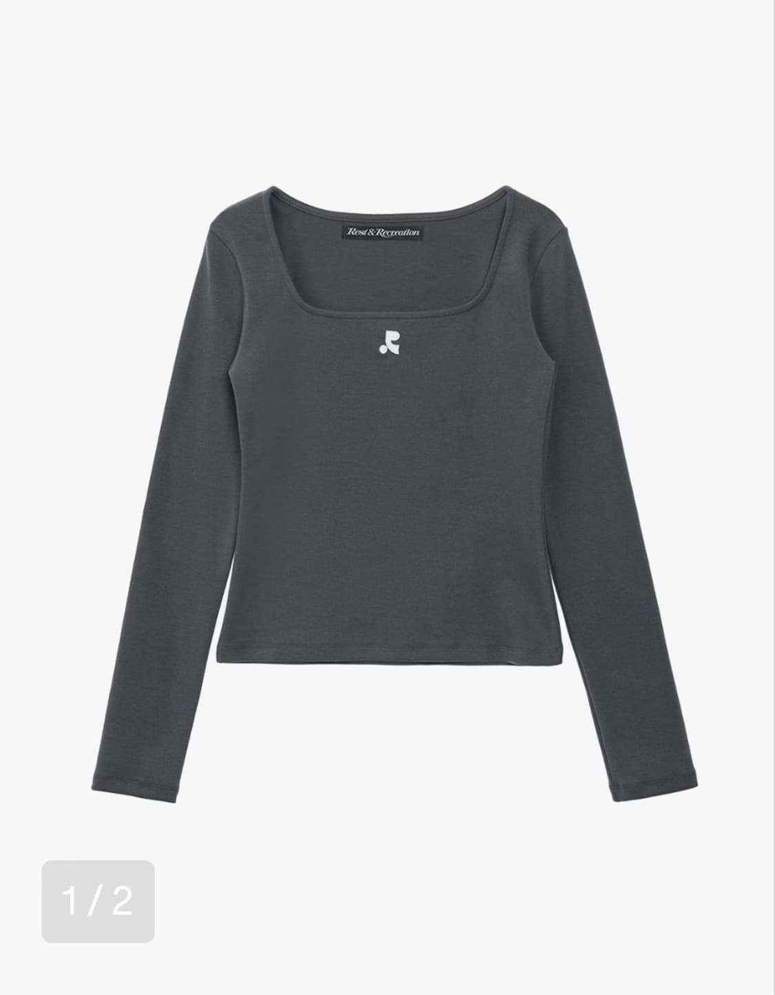 레스트앤레크레이션 긴팔티 차콜 상품이미지1