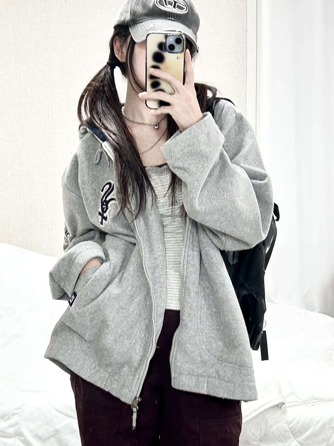 MLB 화이트삭스 그레이 플리스 자켓 상품이미지4