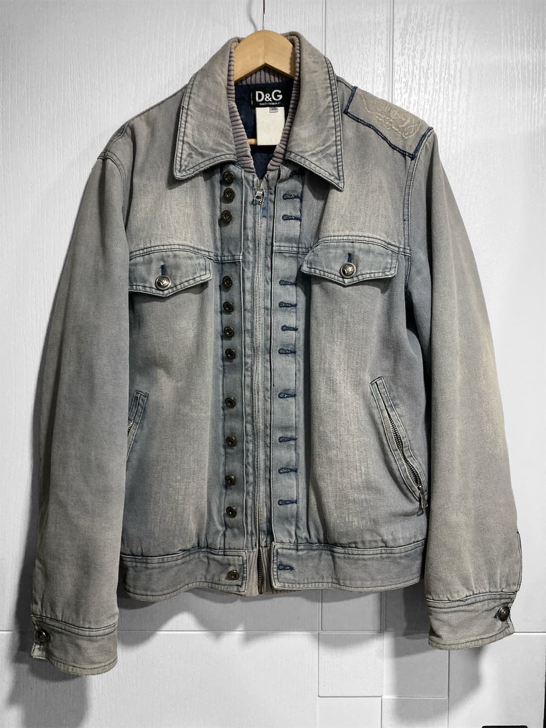 2000s 돌체앤가바나 레이어드 데님 봄버 자켓 상품이미지1
