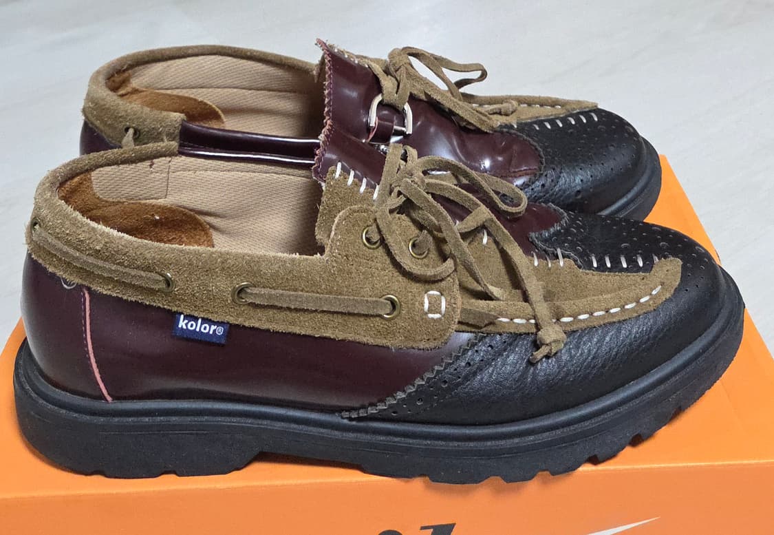 (착샷) 컬러 kolor 로퍼 데크 레더 스웨이드 상품이미지4