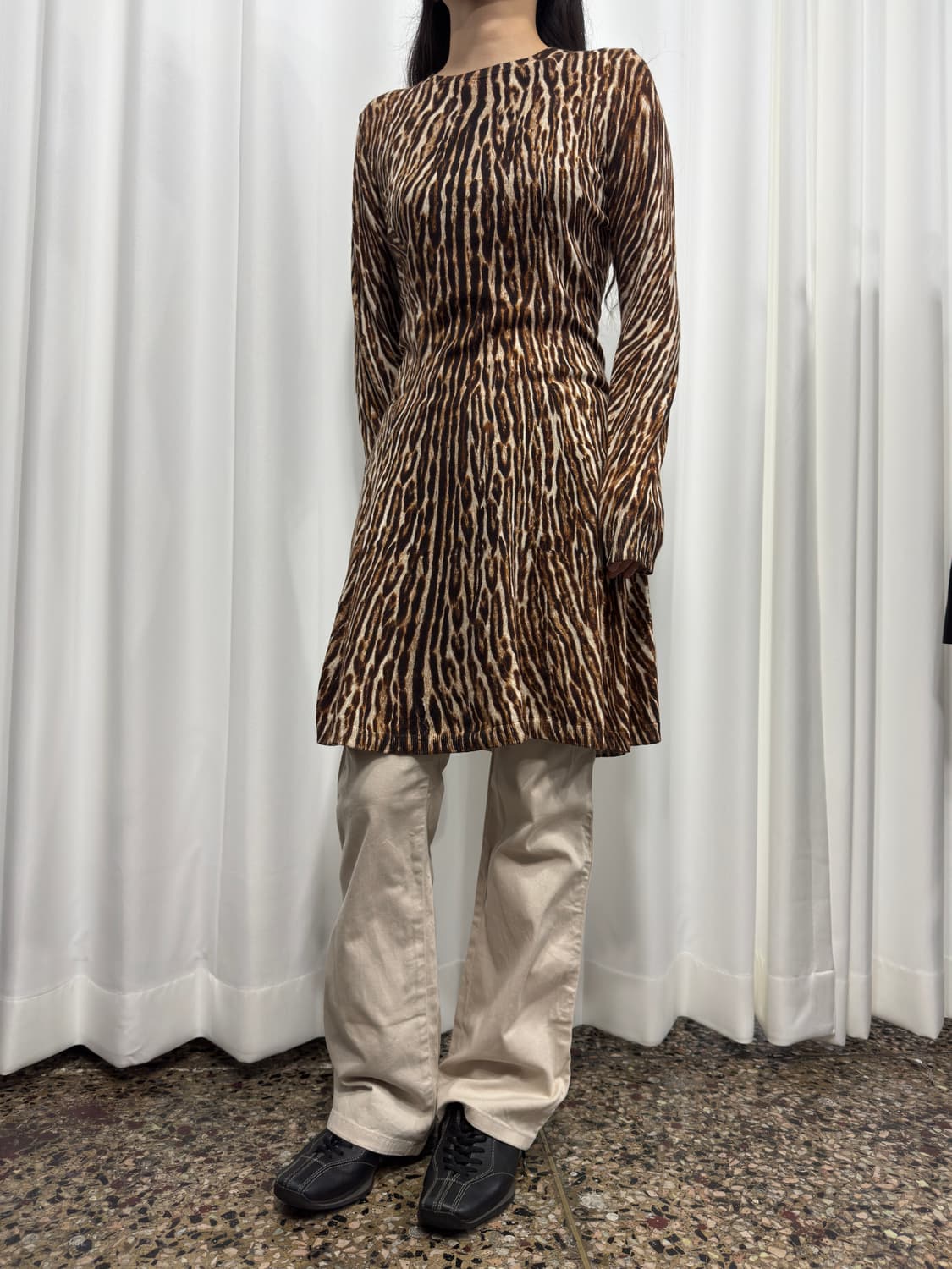 michael kors leopard knit dress 상품이미지3